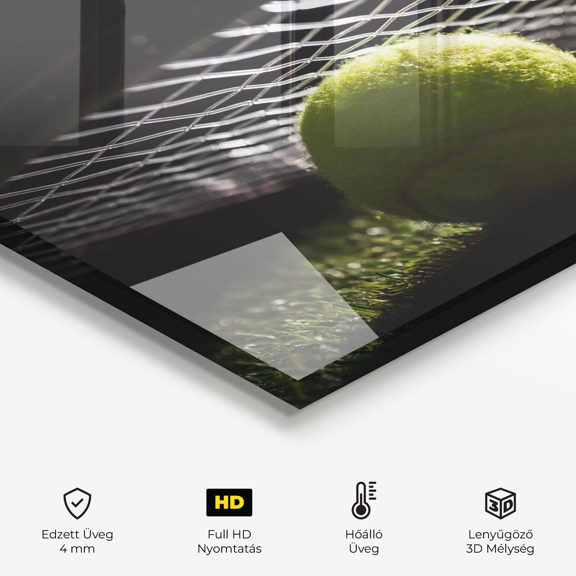 Konyhai üveg hátfal Close Up Tennis Ball mockup 2