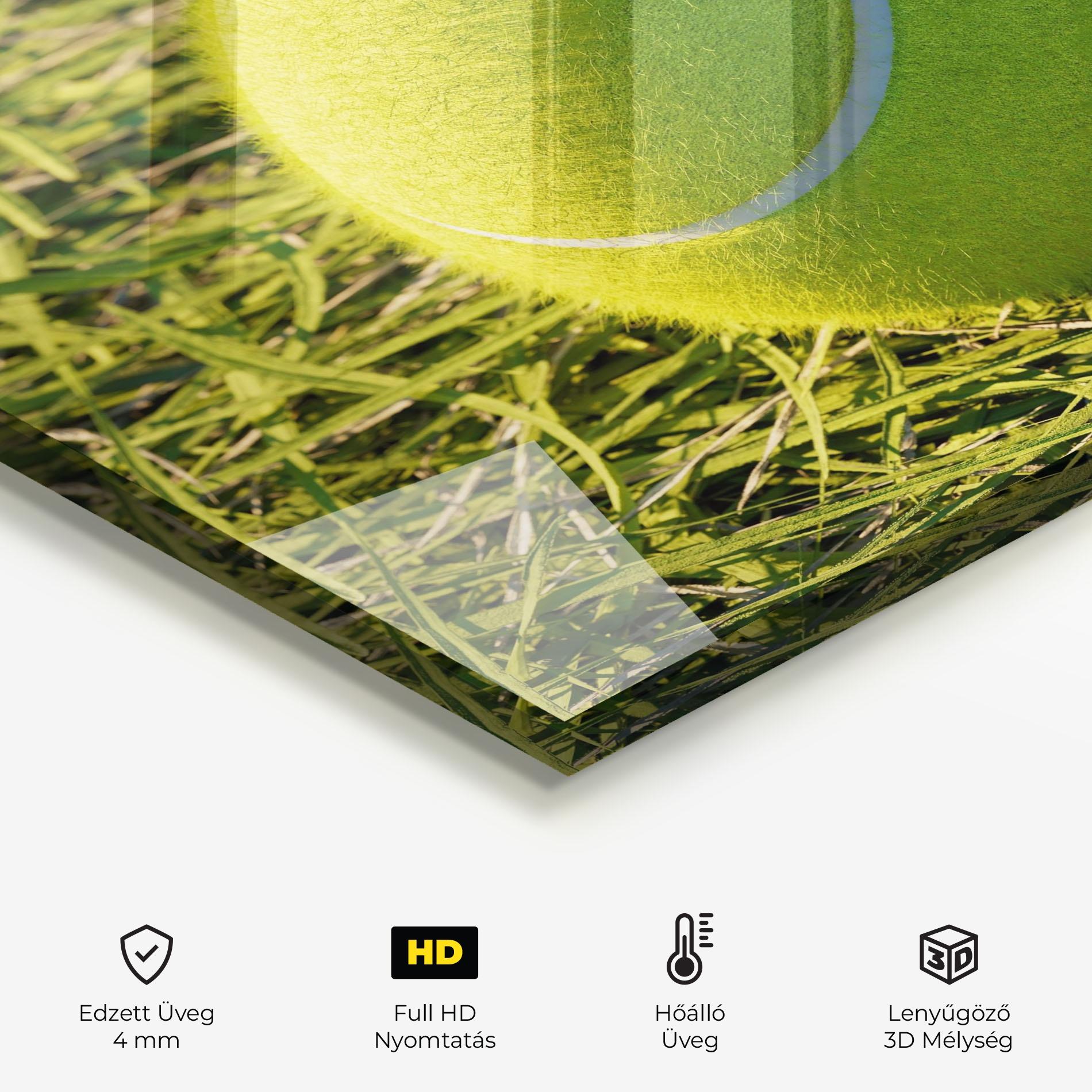 Konyhai üveg hátfal Green Tennis Ball mockup 2