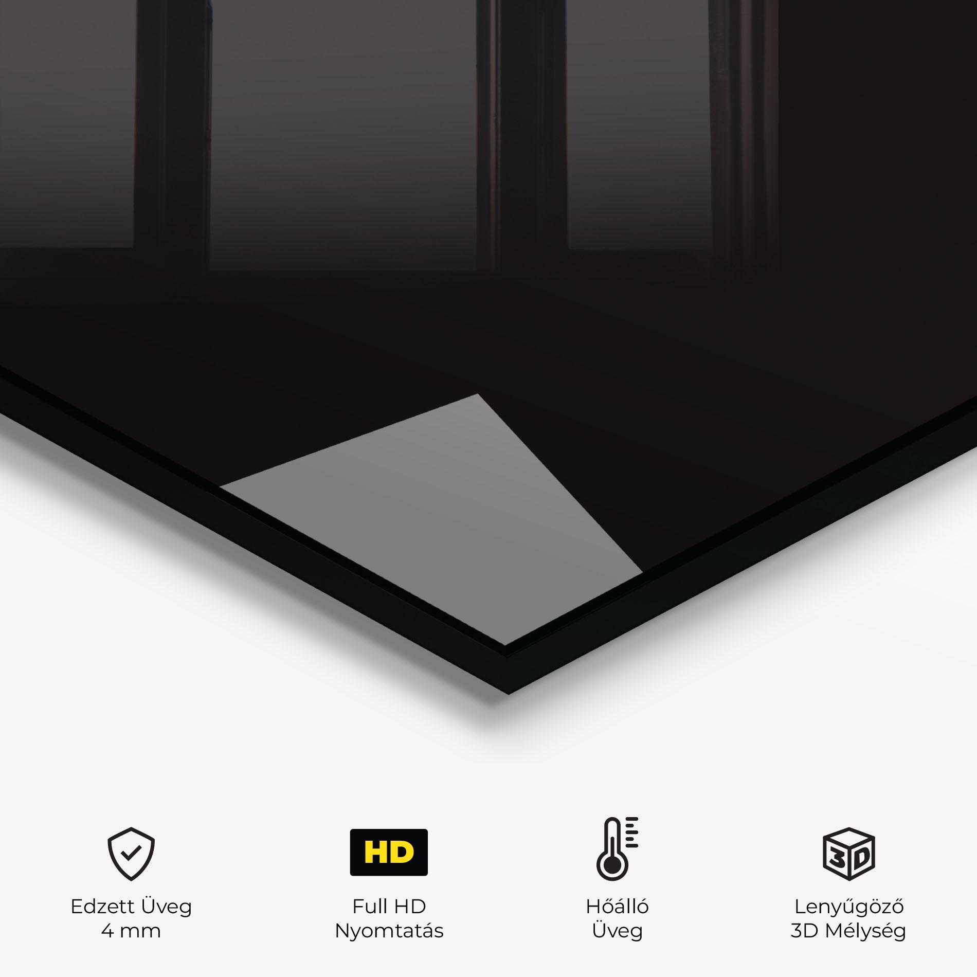 Konyhai üveg hátfal Grey Tennis Racket mockup 2