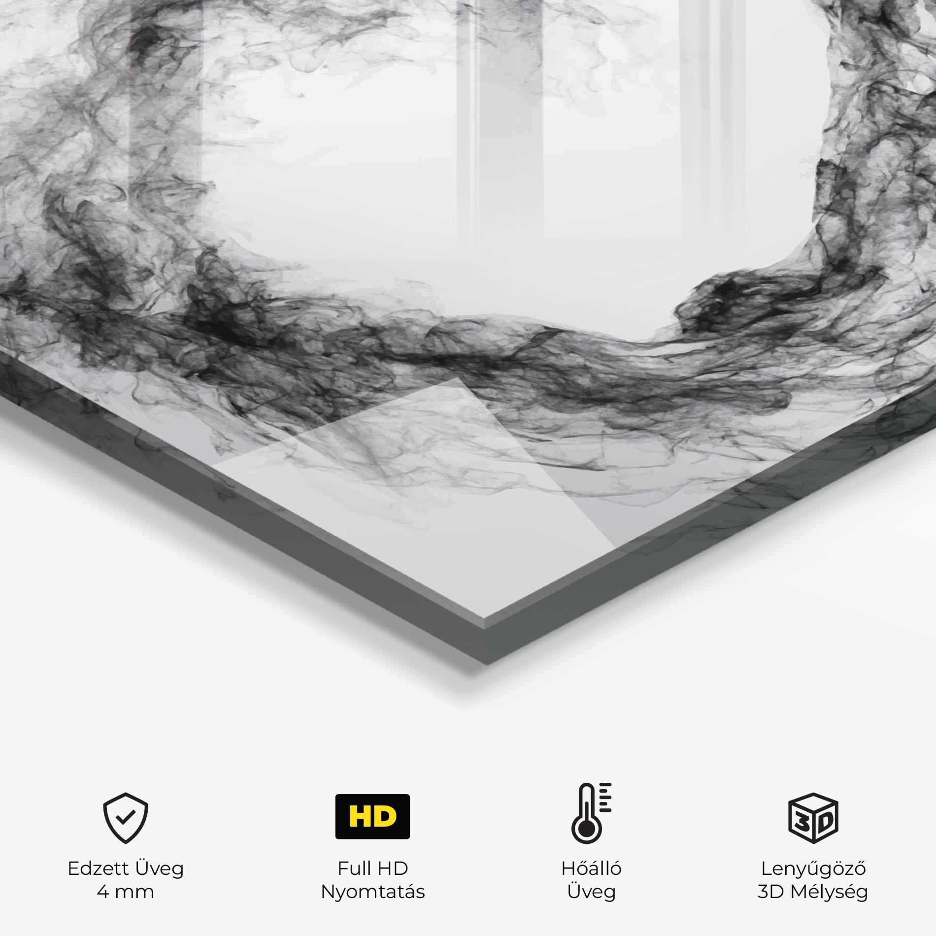 Konyhai üveg hátfal Tennis Black Smoke mockup 2