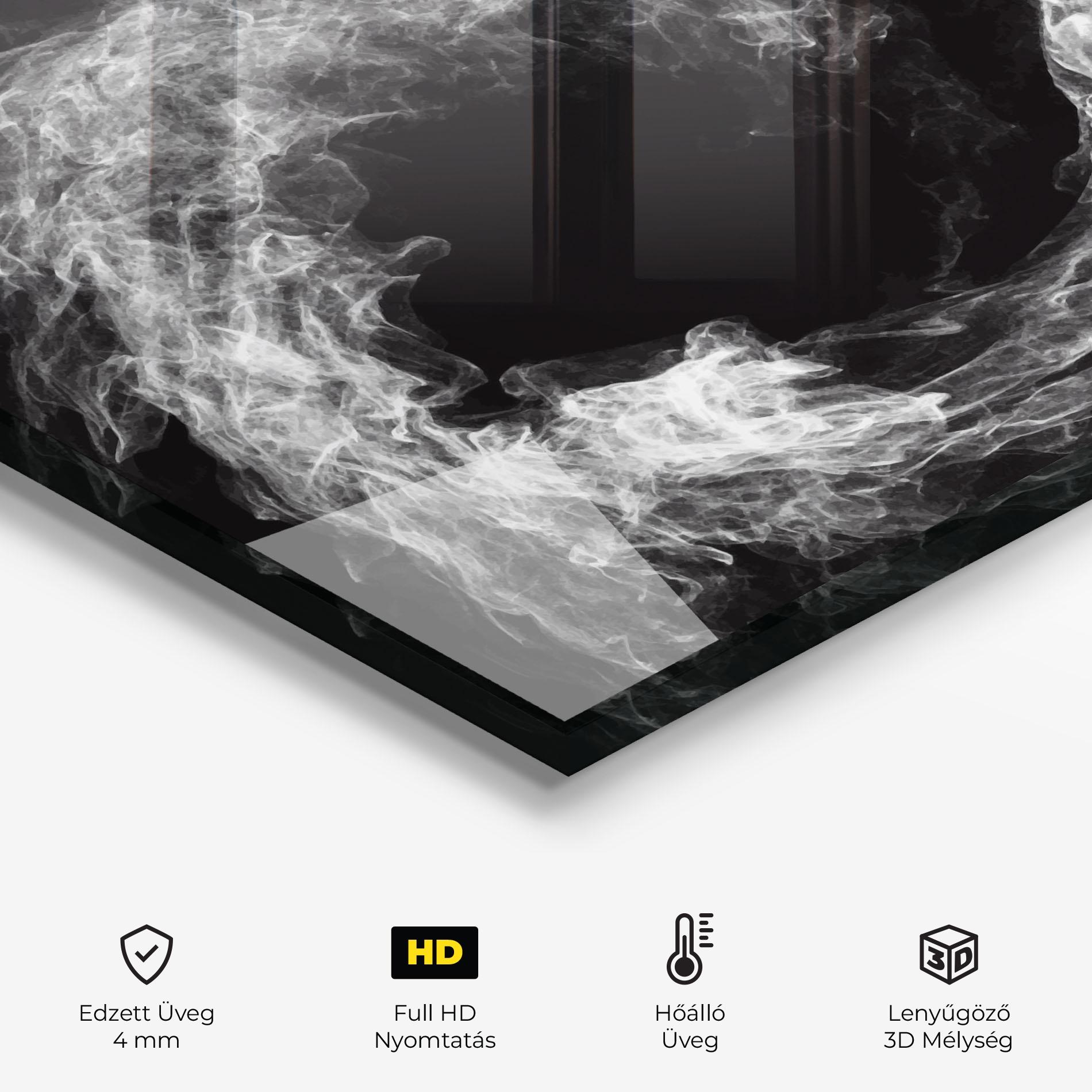 Konyhai üveg hátfal White Tennis Smoke mockup 2