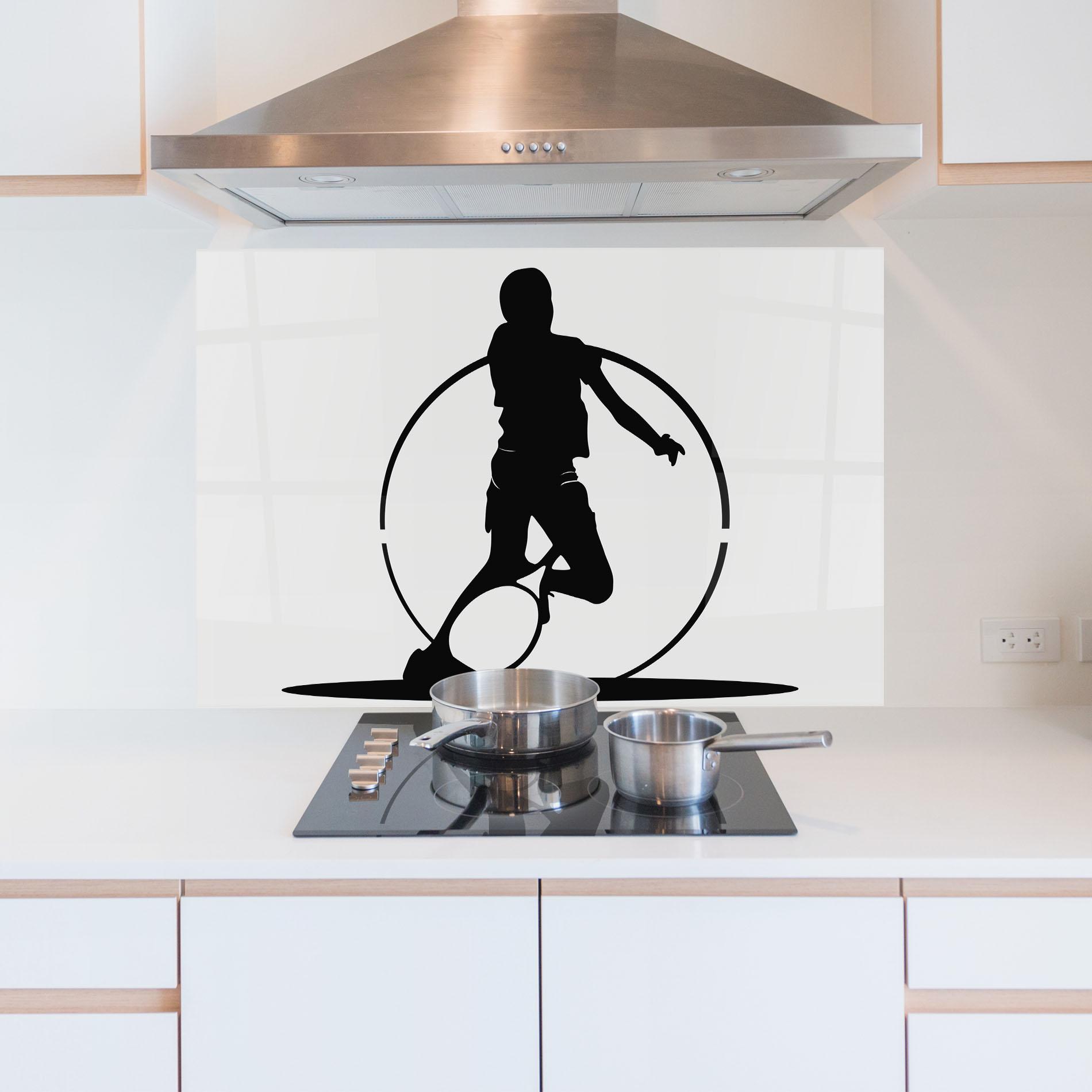 Konyhai üveg hátfal Black Tennis Circle mockup 5