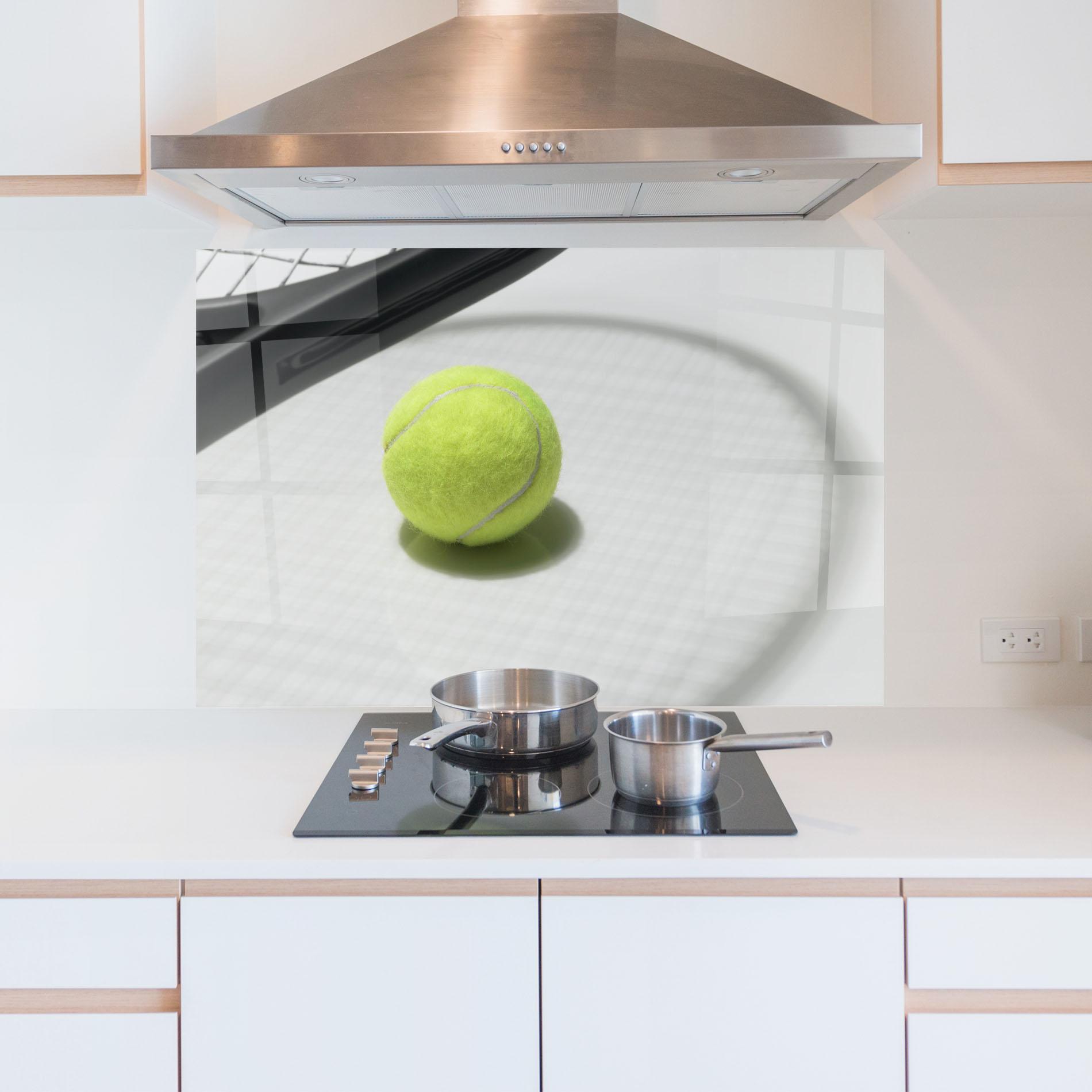 Konyhai üveg hátfal Tennis Racket Shadow mockup 5