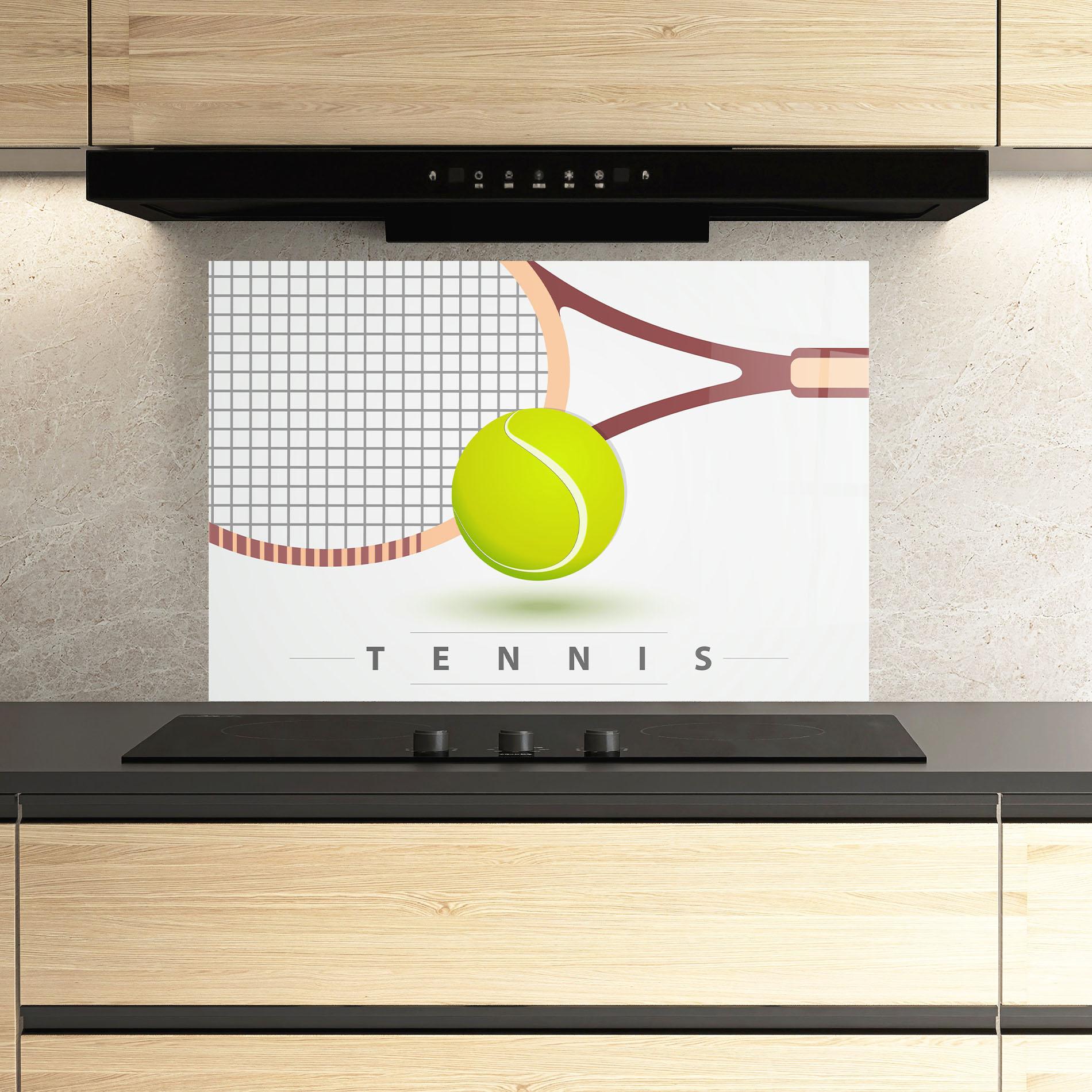 Konyhai üveg hátfal Tennis Ball mockup 3