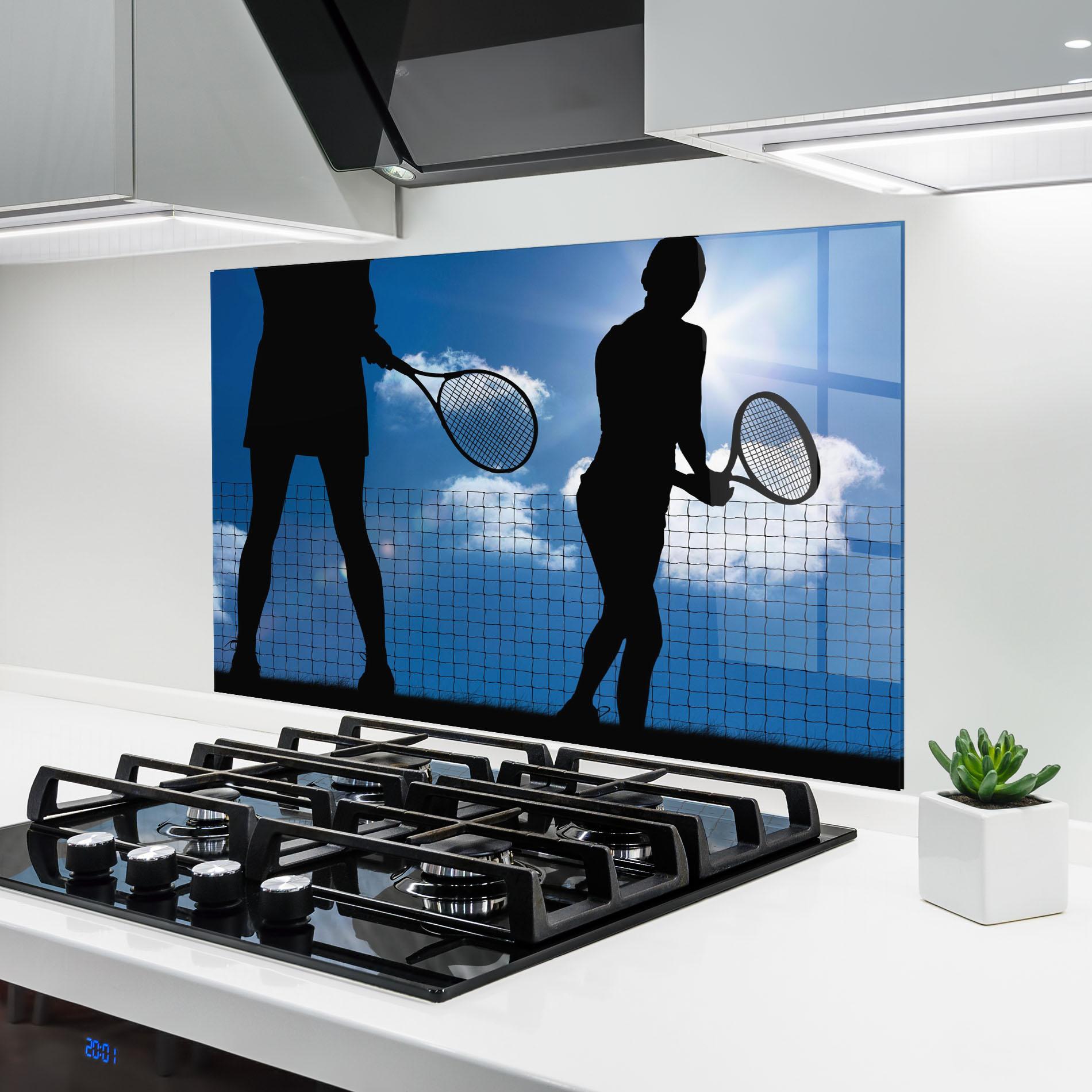 Konyhai üveg hátfal Blue Sky Tennis mockup 6