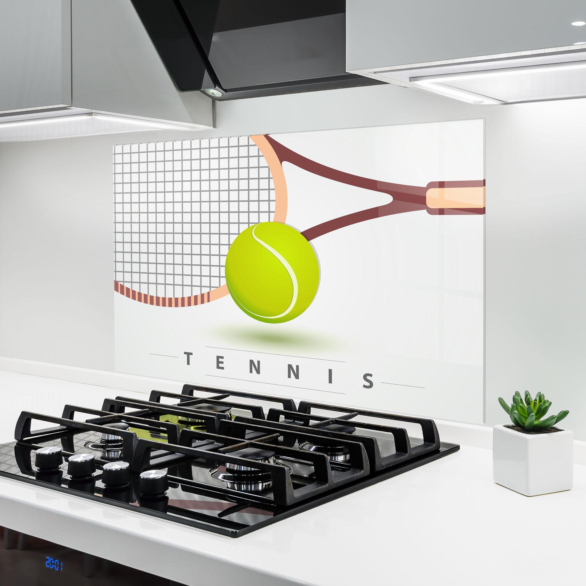Konyhai üveg hátfal Tennis Ball mockup 6