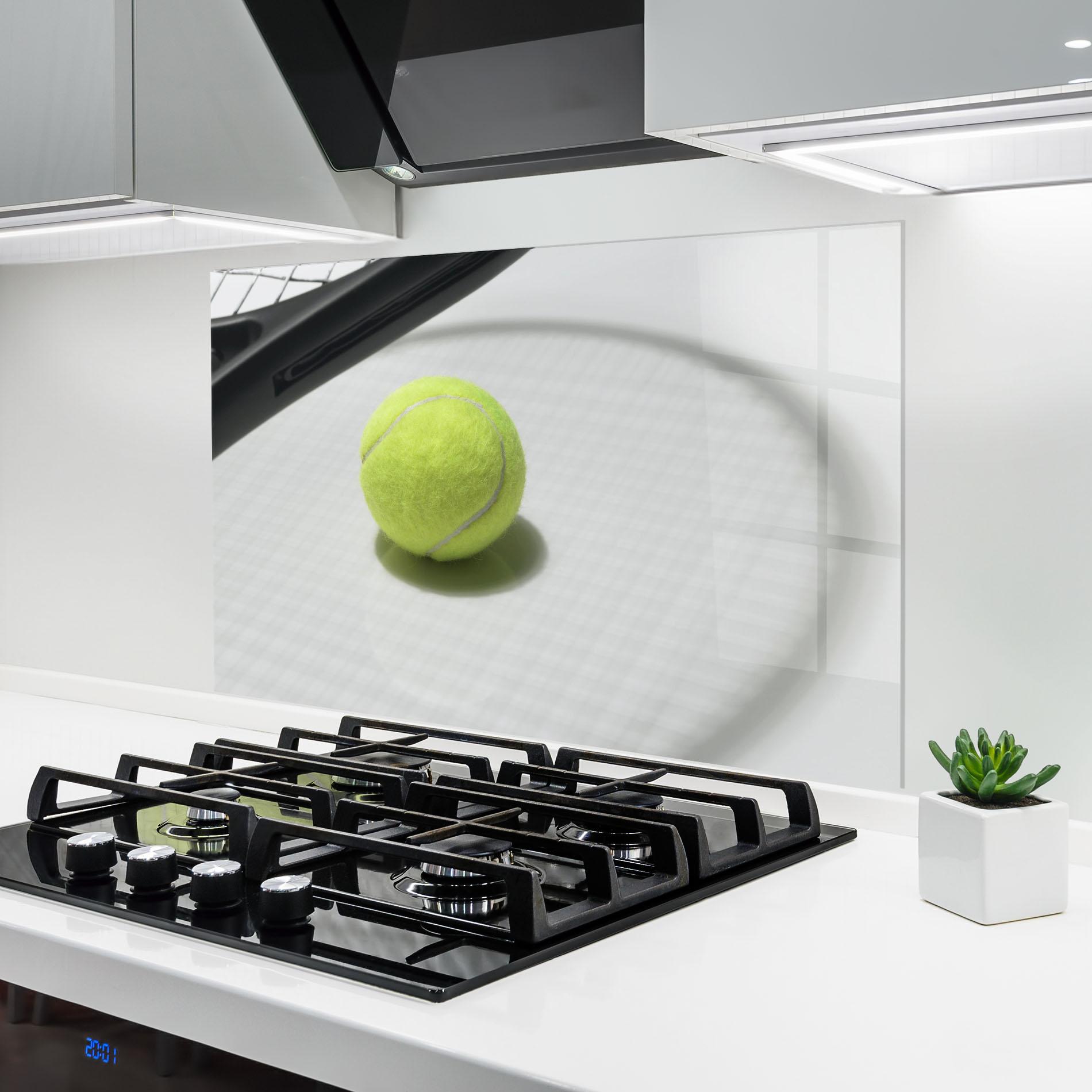 Konyhai üveg hátfal Tennis Racket Shadow mockup 6