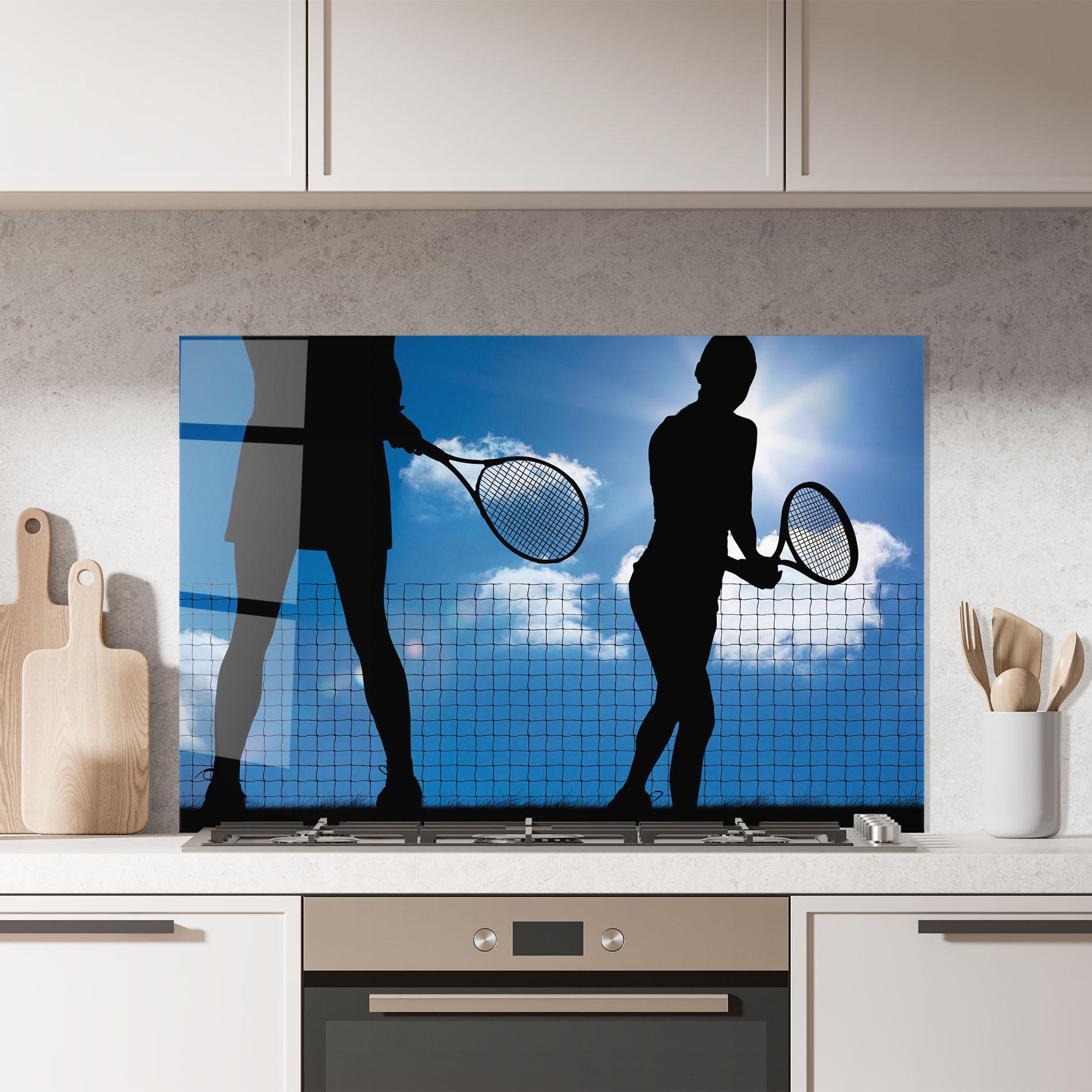 Konyhai üveg hátfal Blue Sky Tennis mockup 7