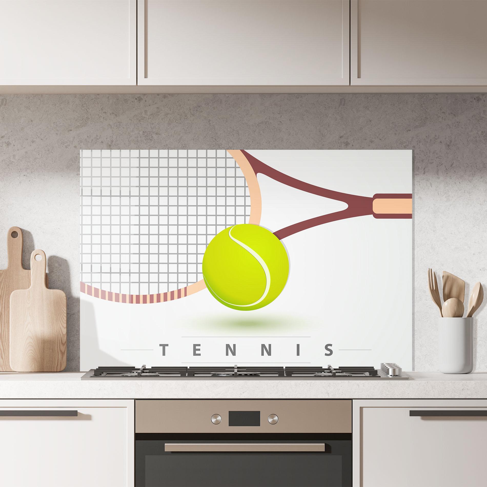 Konyhai üveg hátfal Tennis Ball mockup 7