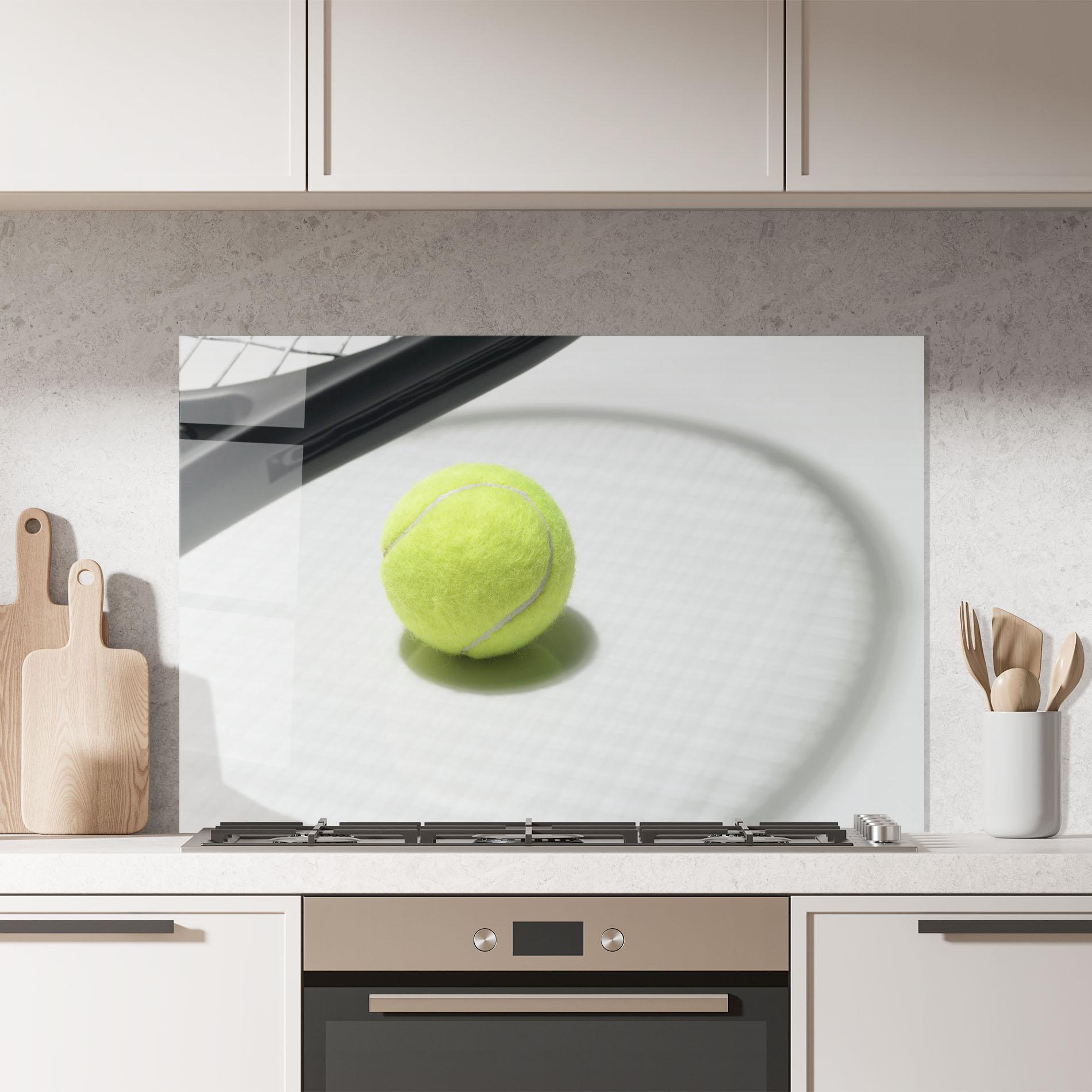 Konyhai üveg hátfal Tennis Racket Shadow mockup 7