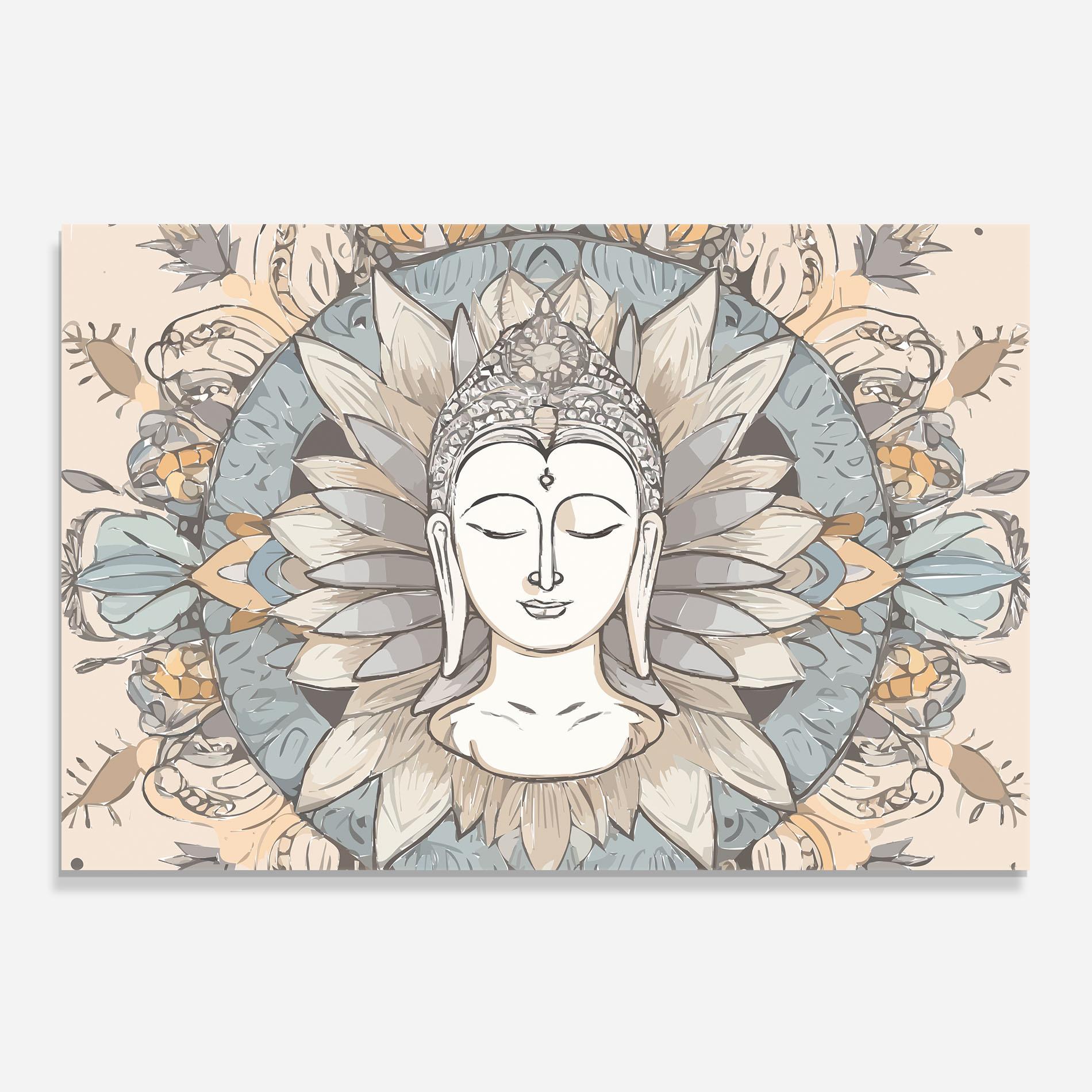 Konyhai üveg hátfal Boho Element mockup 0