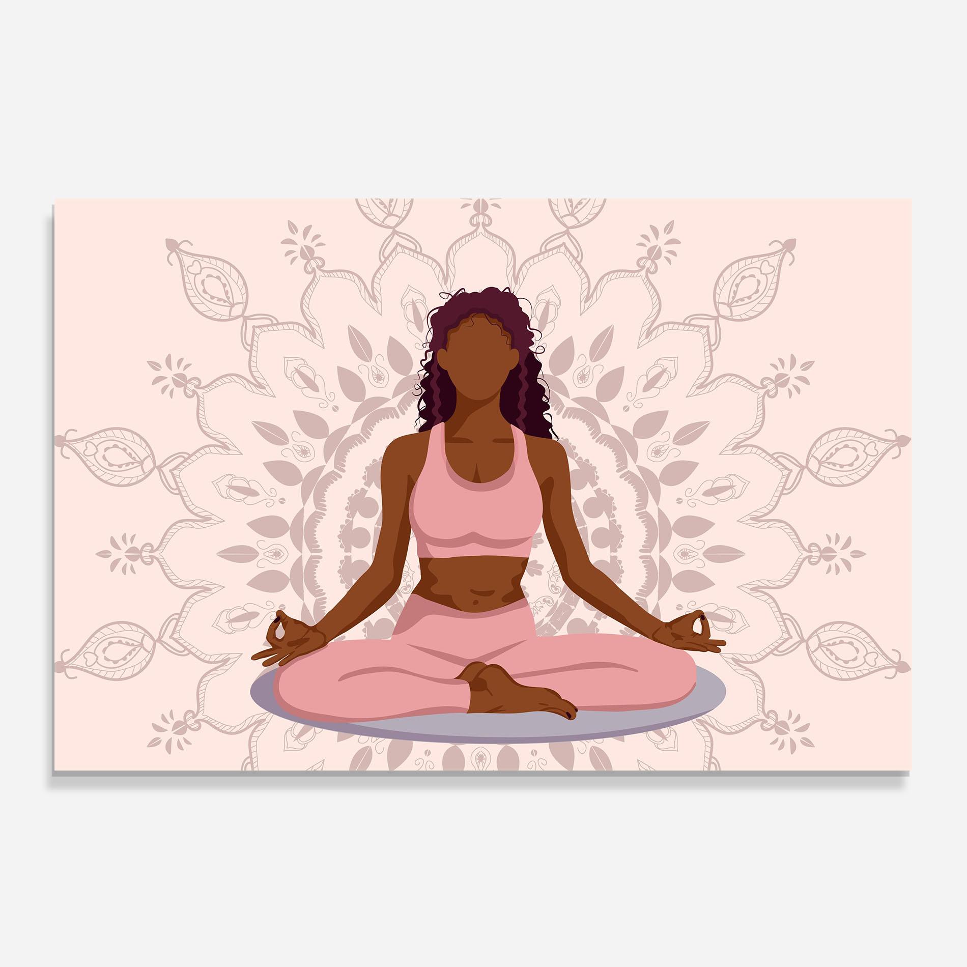 Konyhai üveg hátfal Lotus Position mockup 0