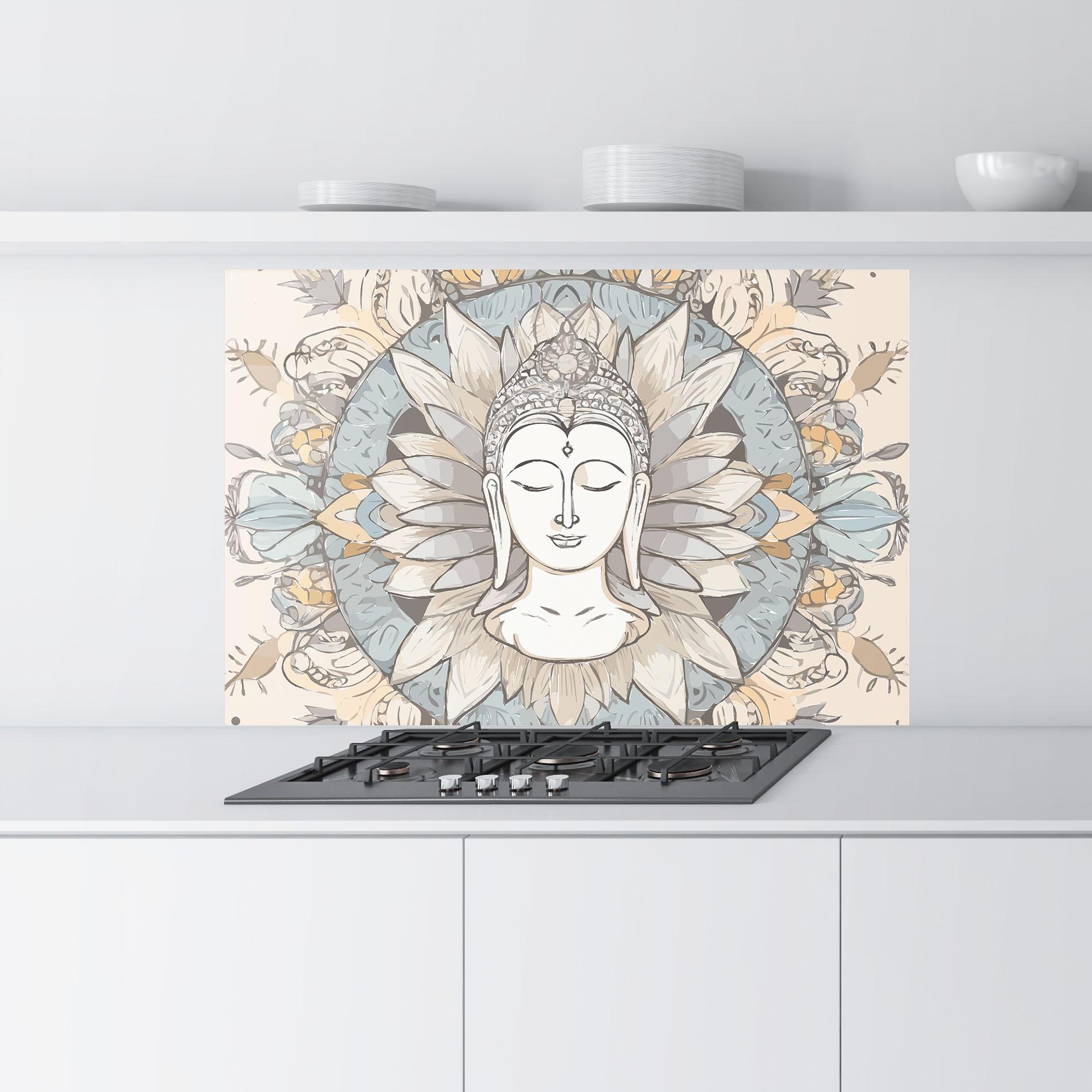 Konyhai üveg hátfal Boho Element mockup 9