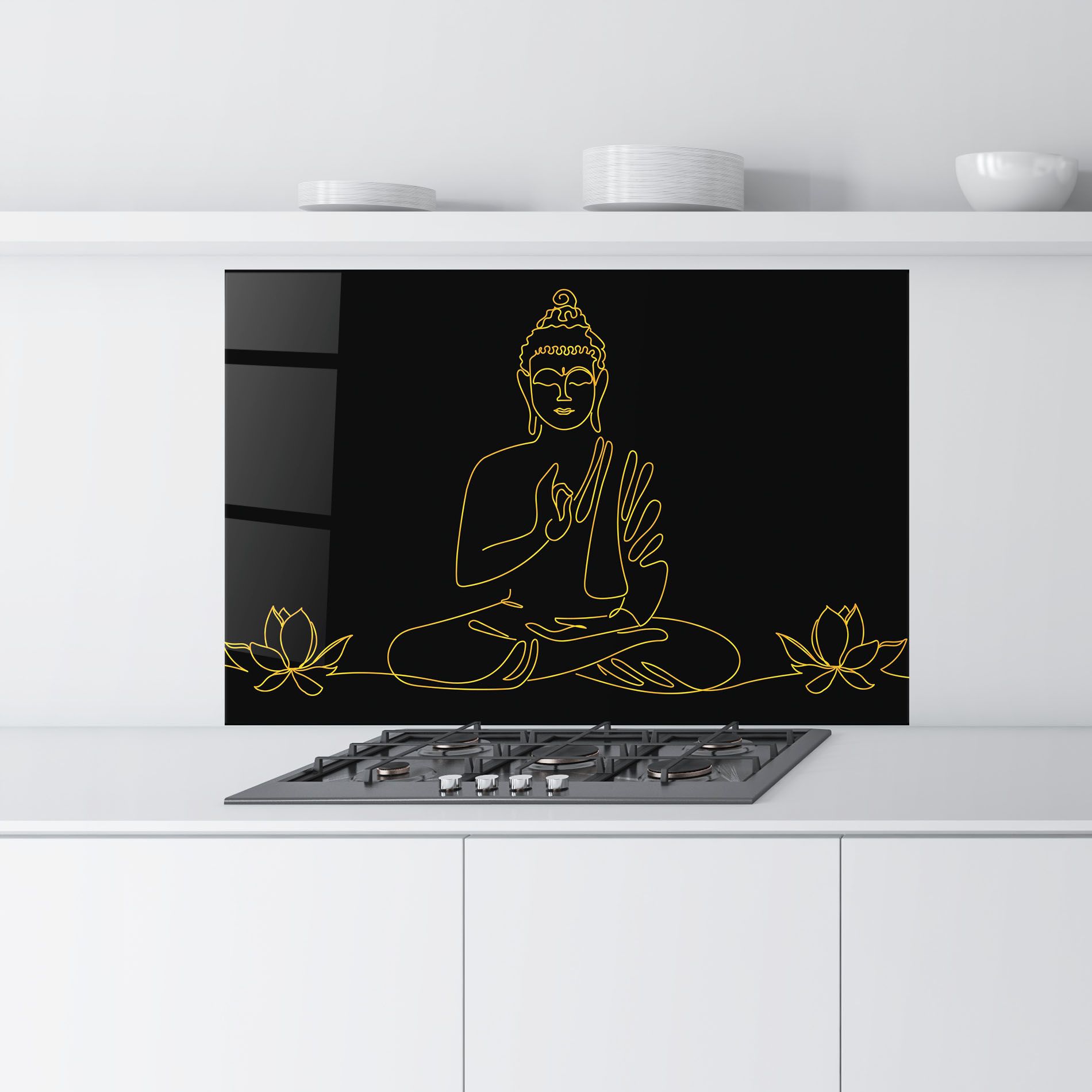 Buddha Gold Line mockup 9