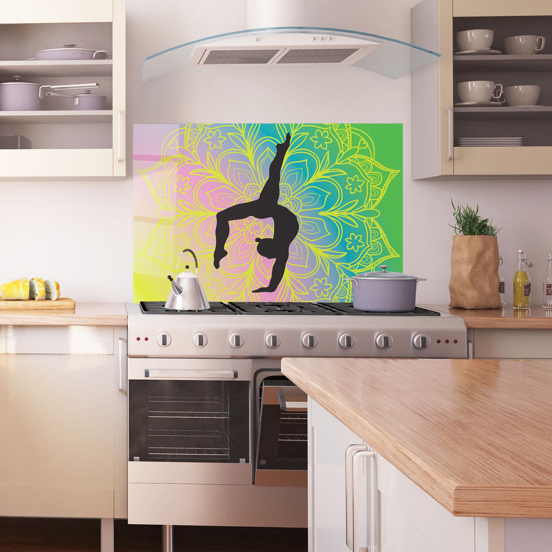 Konyhai üveg hátfal Peace Yoga 02 mockup 1