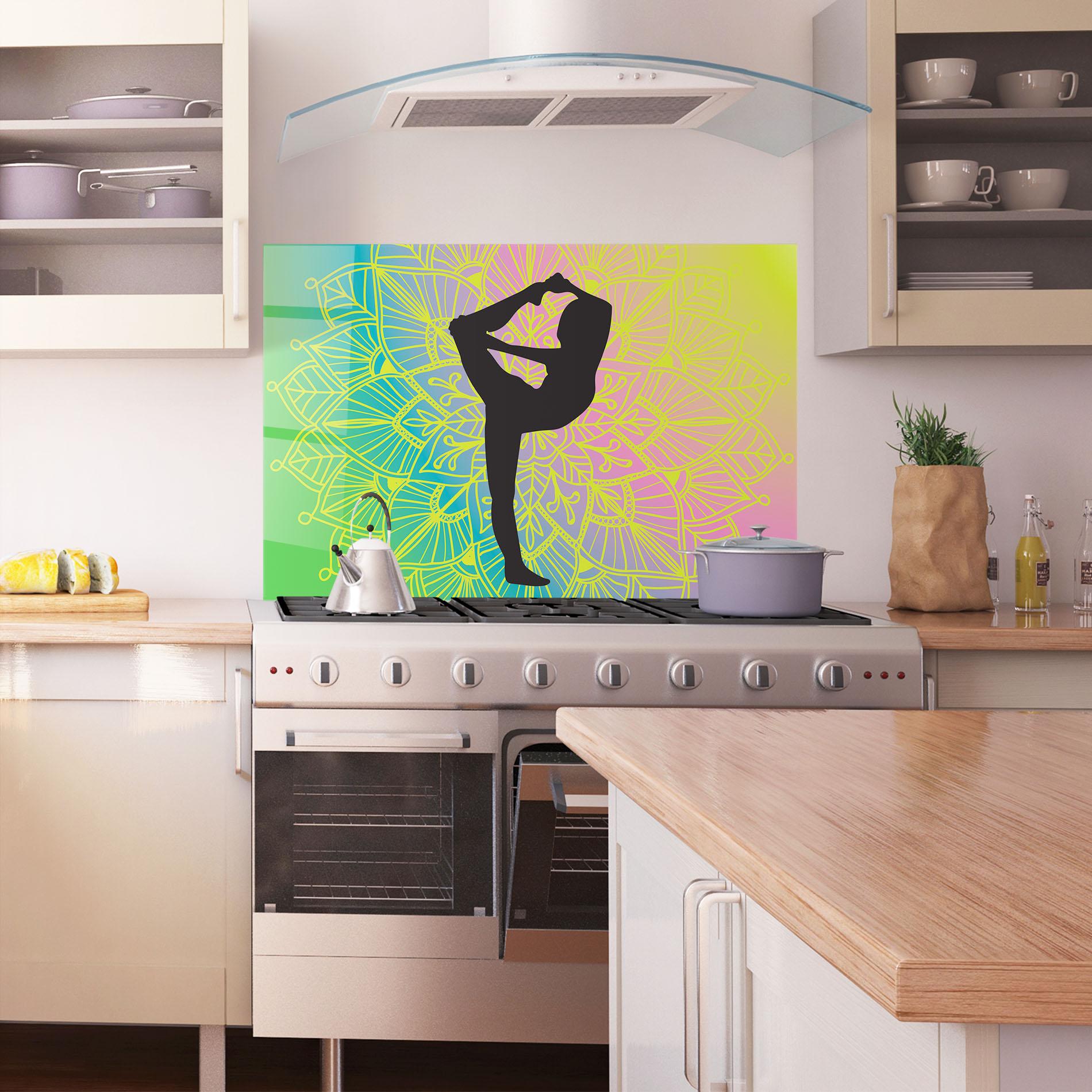 Konyhai üveg hátfal Peace Yoga 03 mockup 1