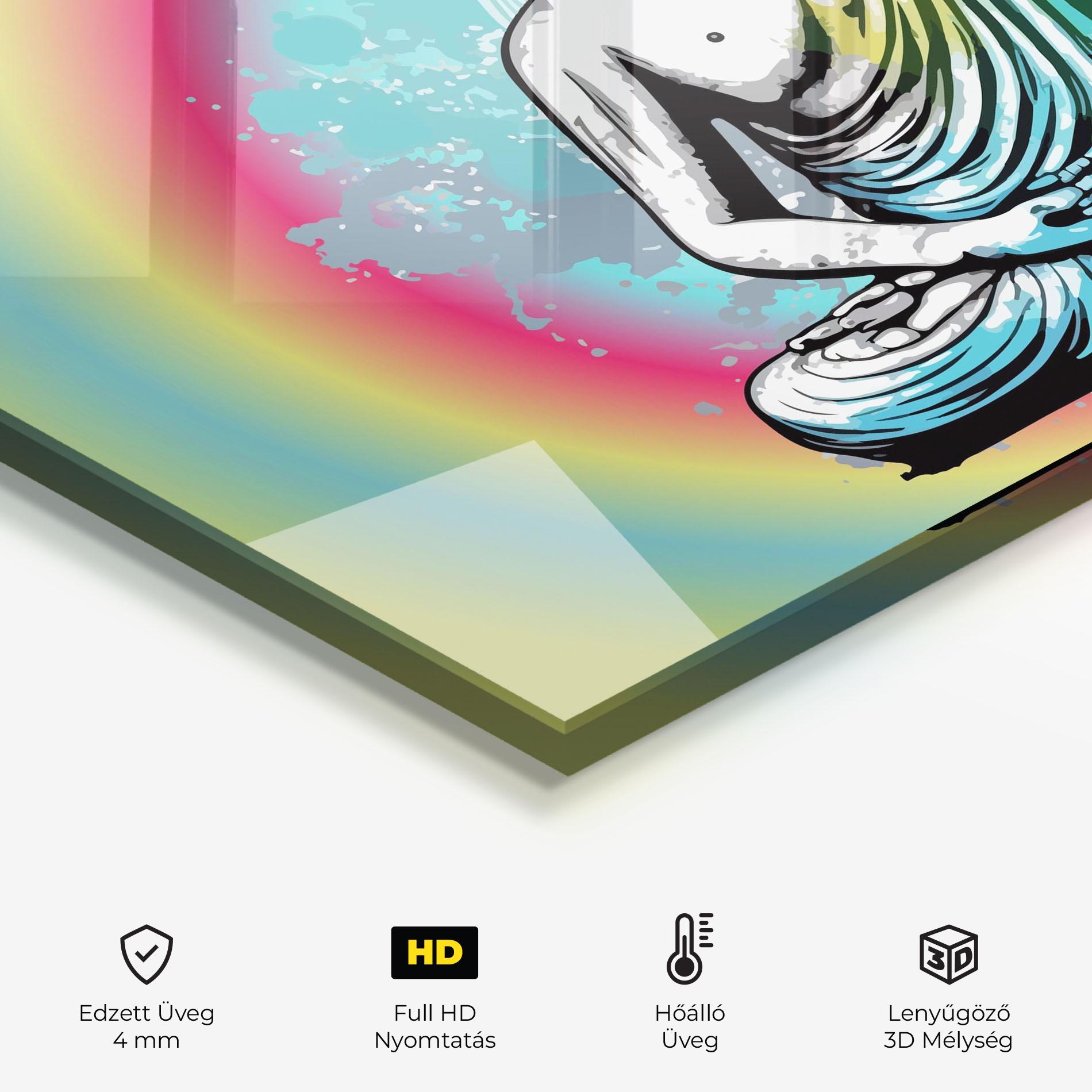 Konyhai üveg hátfal Budha Yoga mockup 2