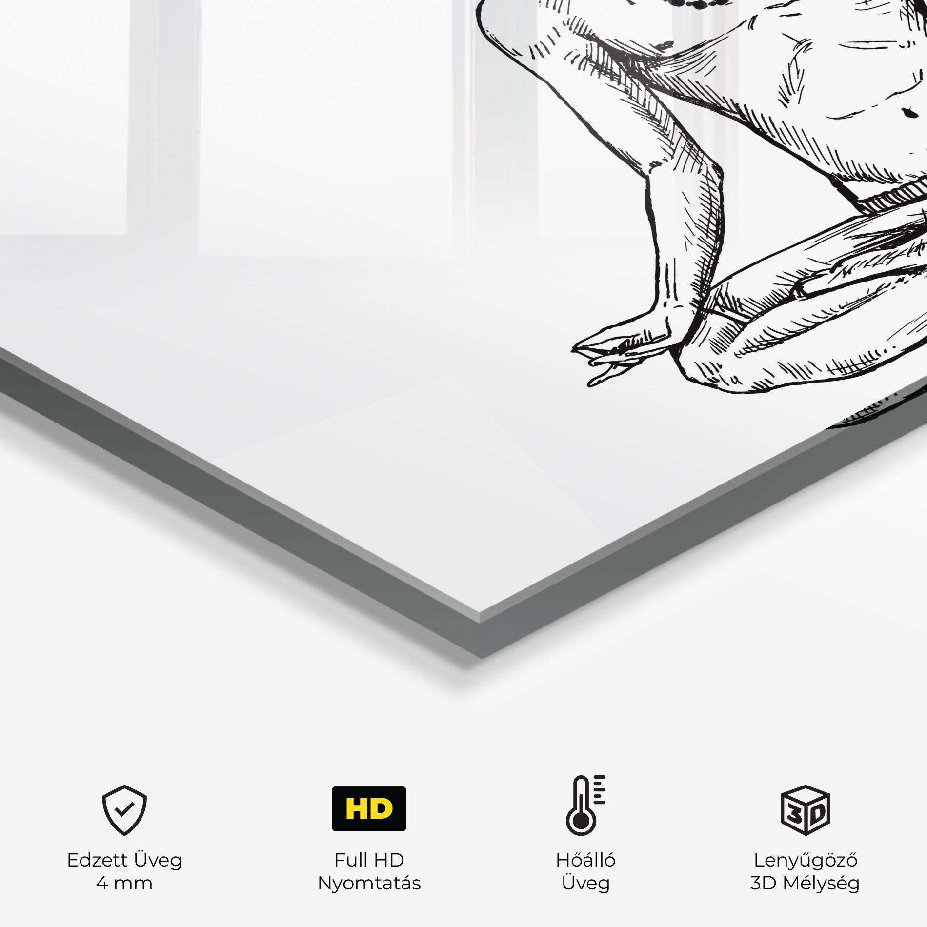 Konyhai üveg hátfal Focused Meditation mockup 2