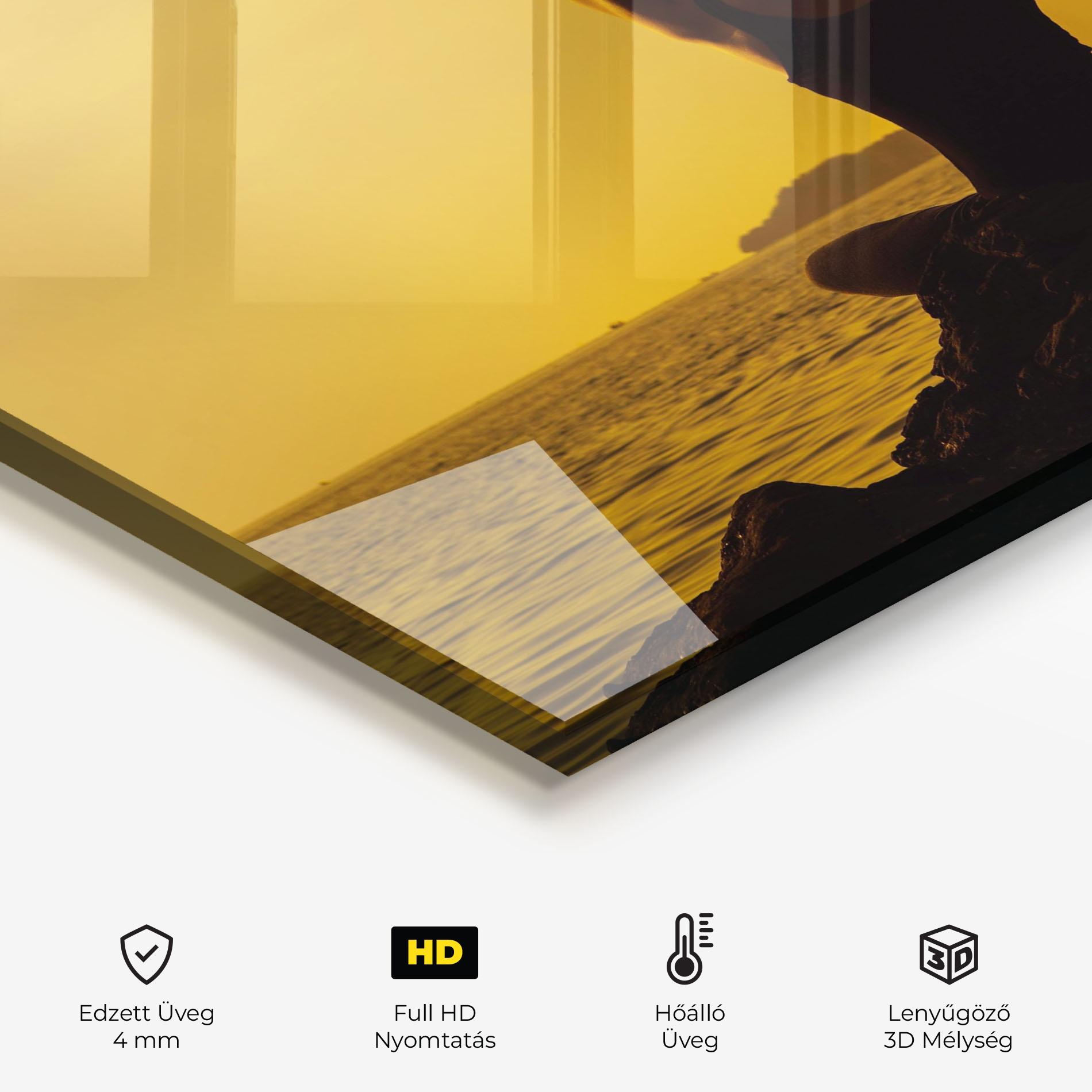 Konyhai üveg hátfal Meditation On Sunset mockup 2