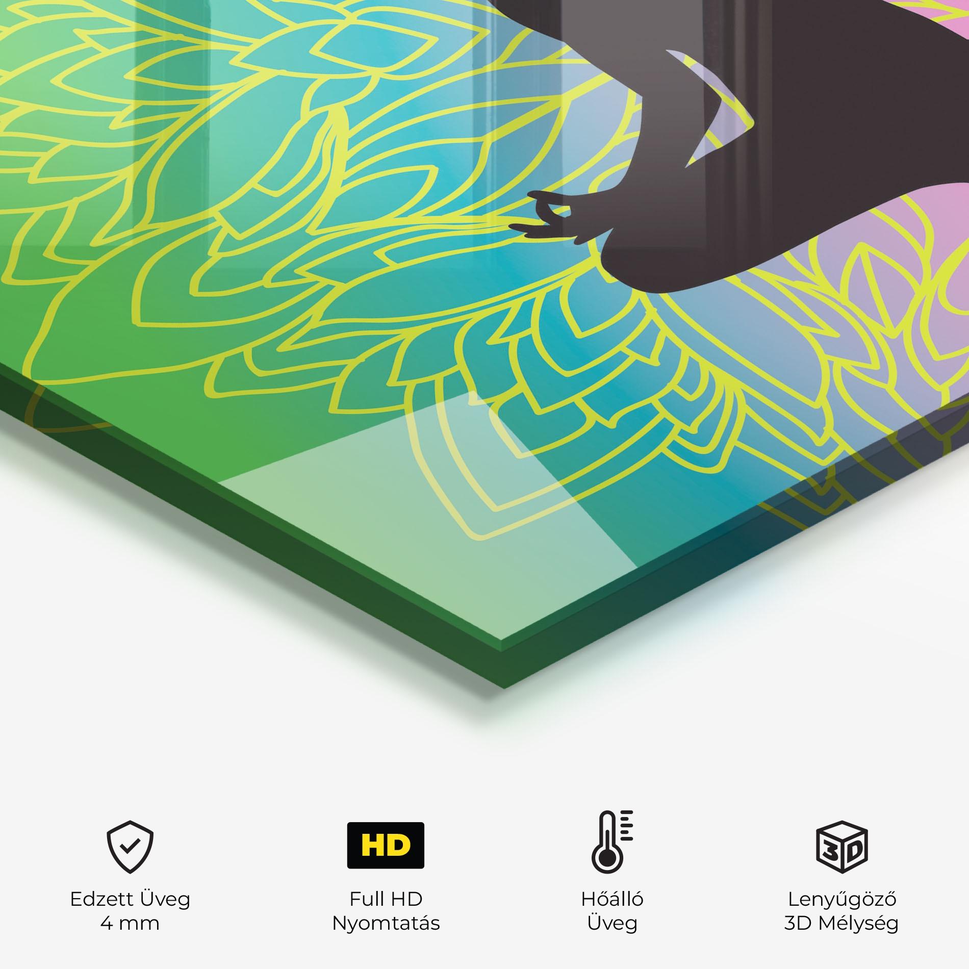 Konyhai üveg hátfal Peace Yoga 01 mockup 2