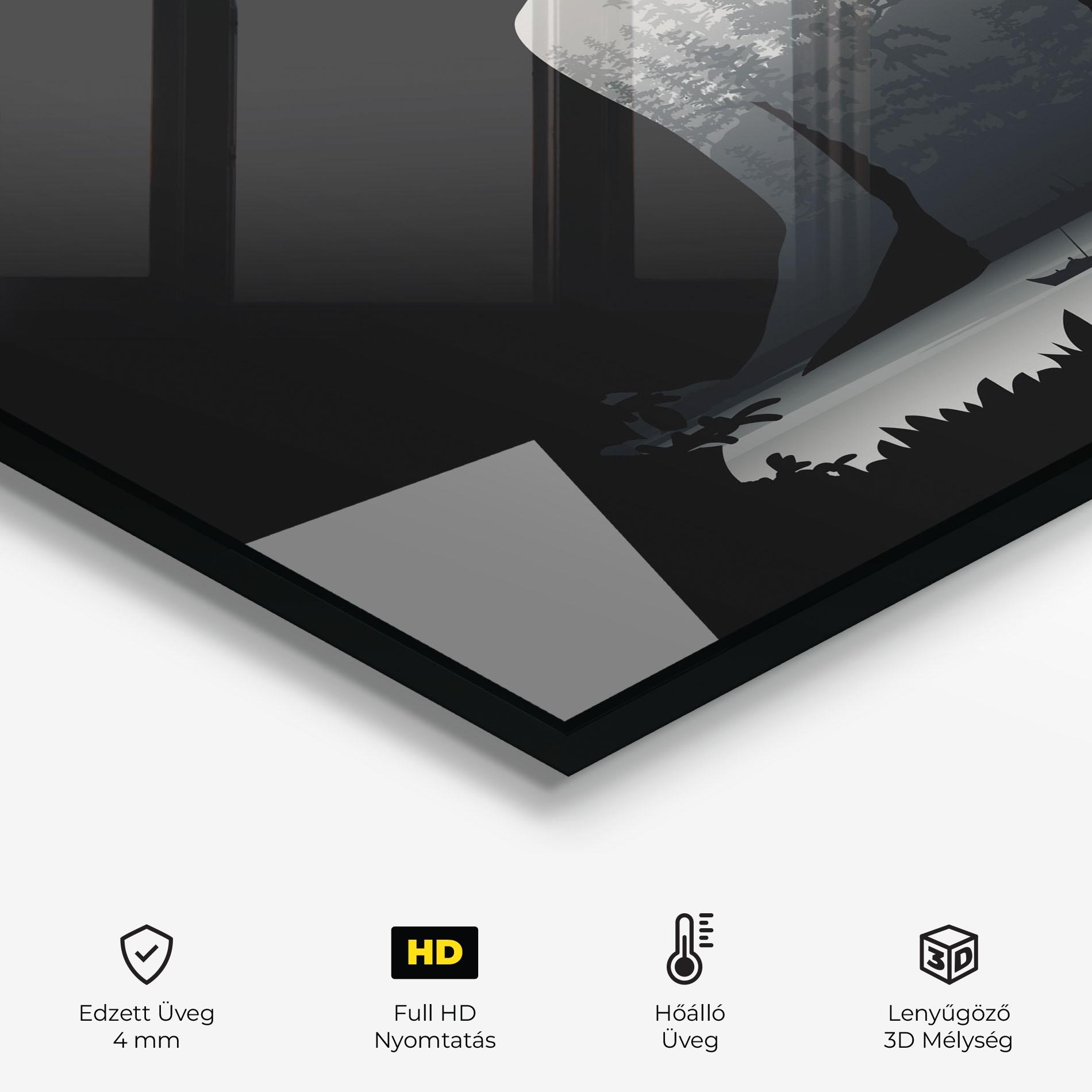 Konyhai üveg hátfal Yoga Forest mockup 2