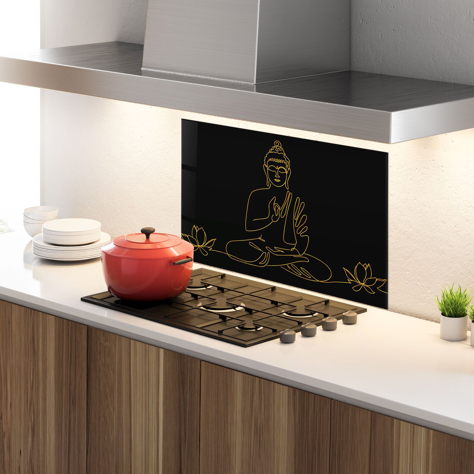 Buddha Gold Line mockup 4