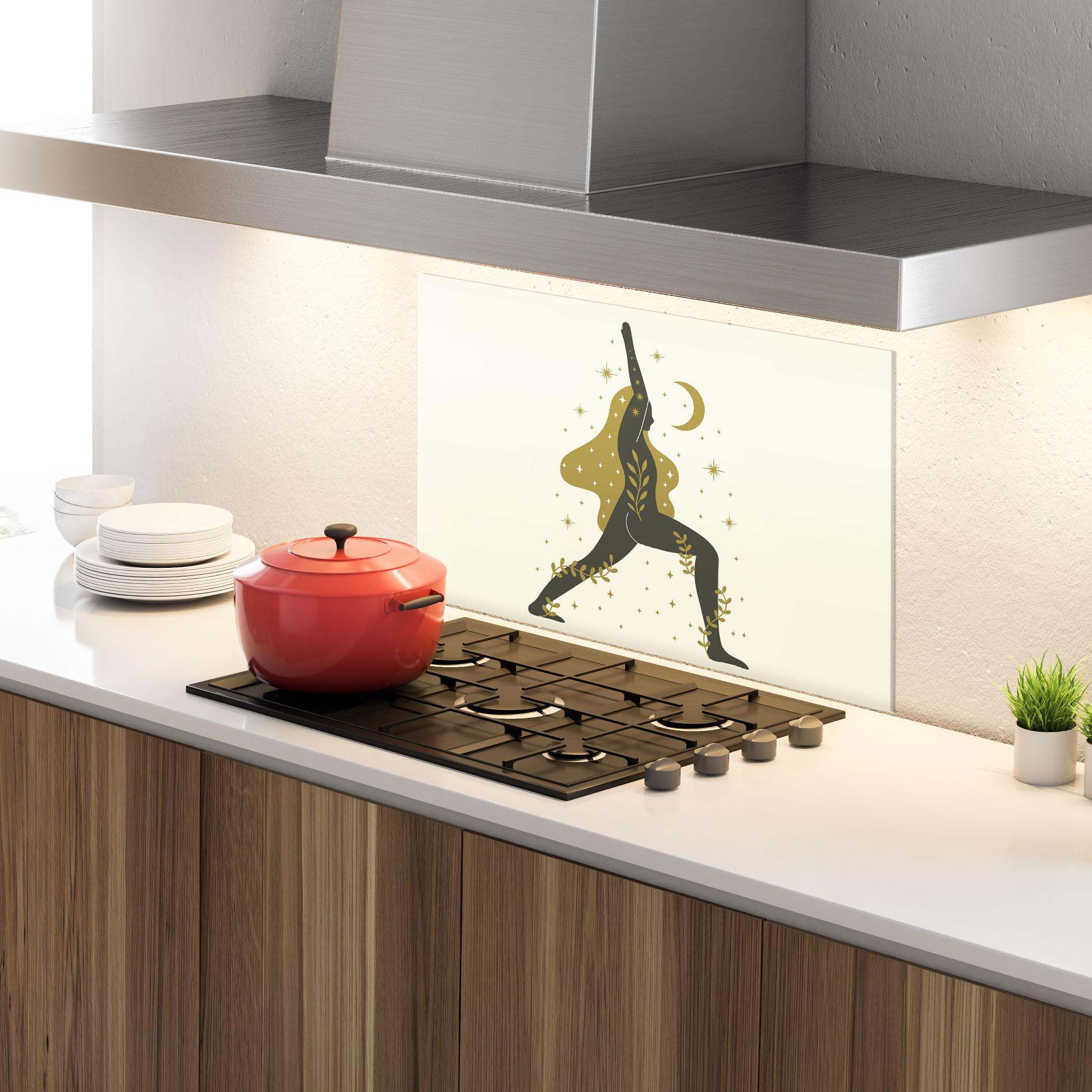 Konyhai üveg hátfal Chandrasana mockup 4