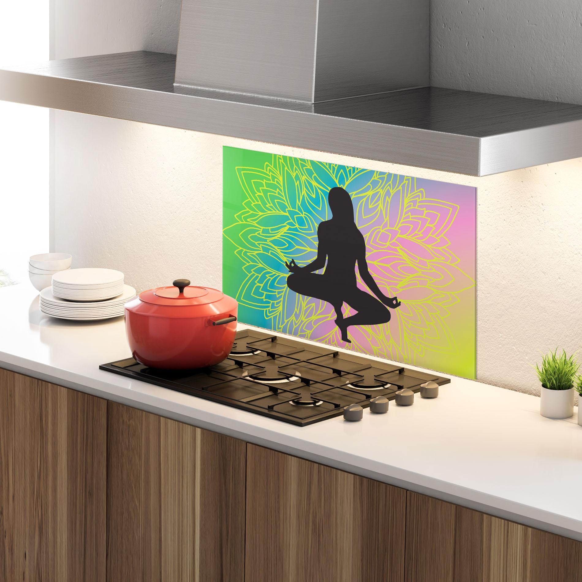 Konyhai üveg hátfal Peace Yoga 01 mockup 4