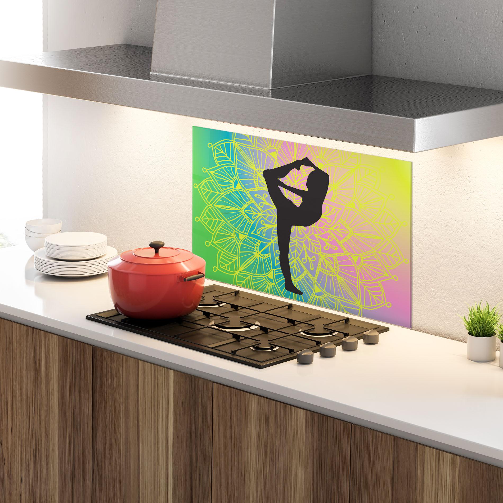 Konyhai üveg hátfal Peace Yoga 03 mockup 4
