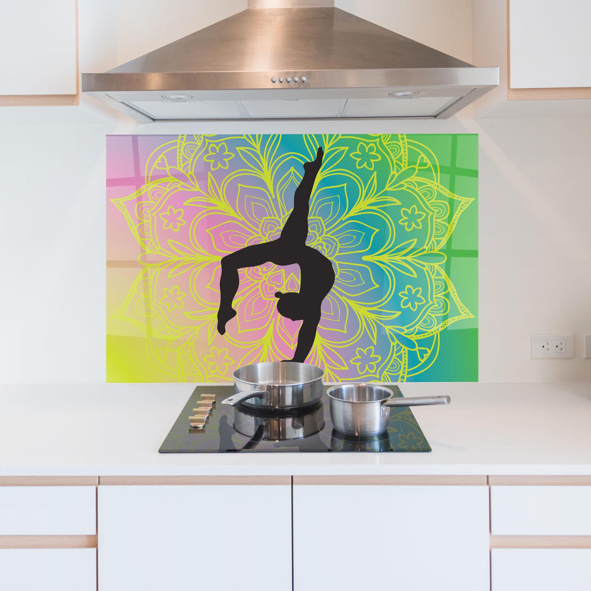 Konyhai üveg hátfal Peace Yoga 02 mockup 5