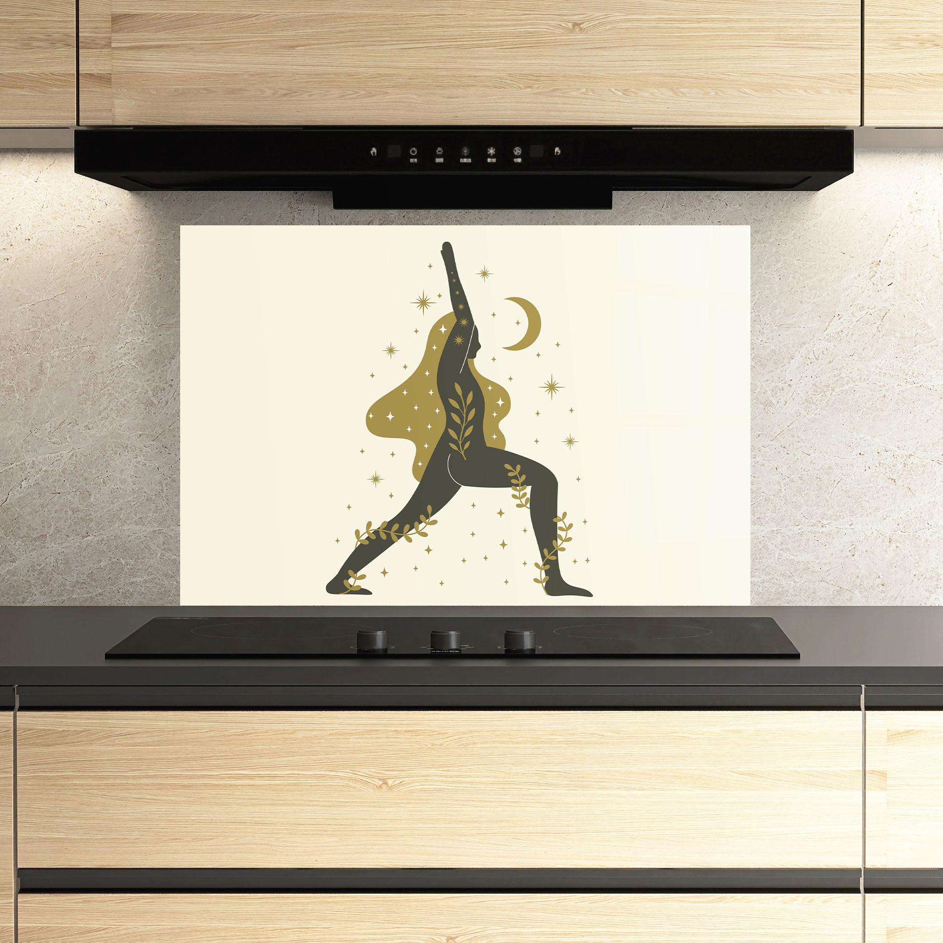 Konyhai üveg hátfal Chandrasana mockup 3