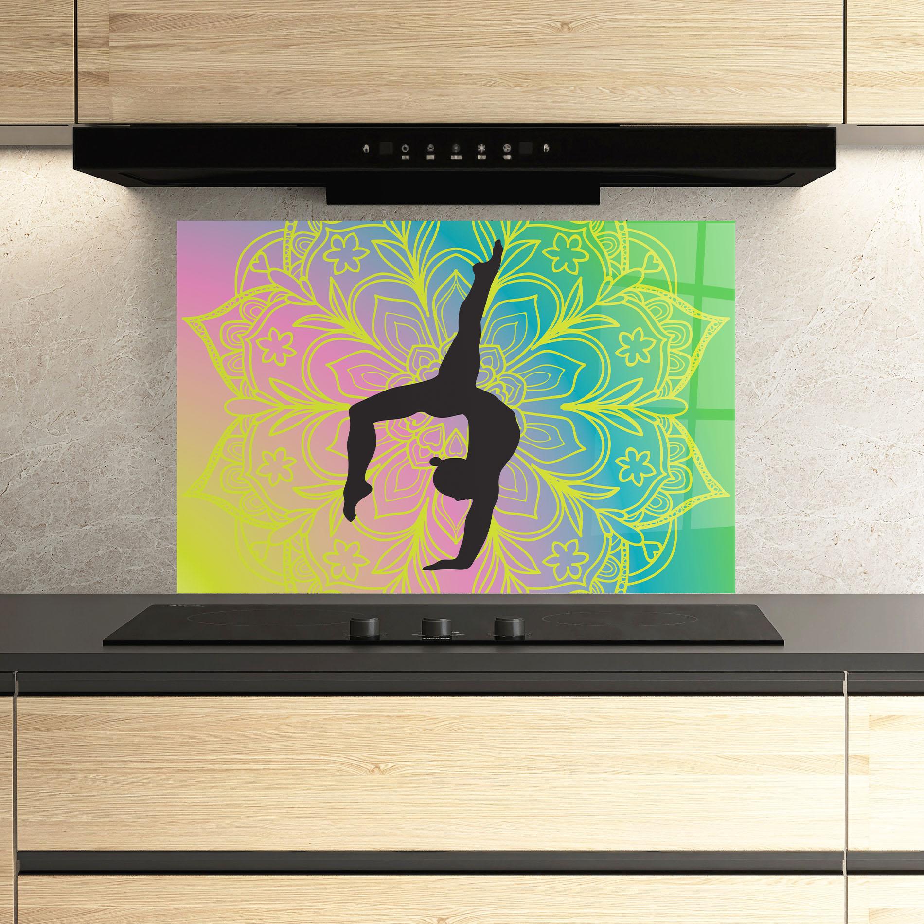 Konyhai üveg hátfal Peace Yoga 02 mockup 3