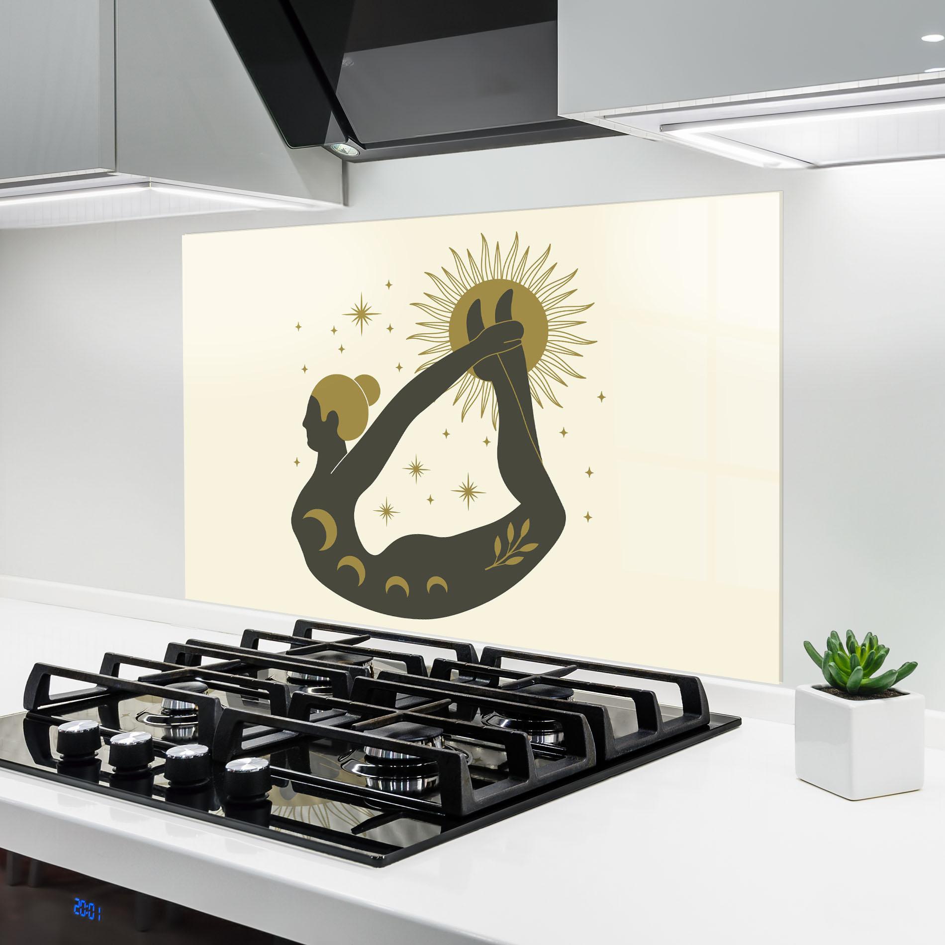 Konyhai üveg hátfal Dhanurasana mockup 6