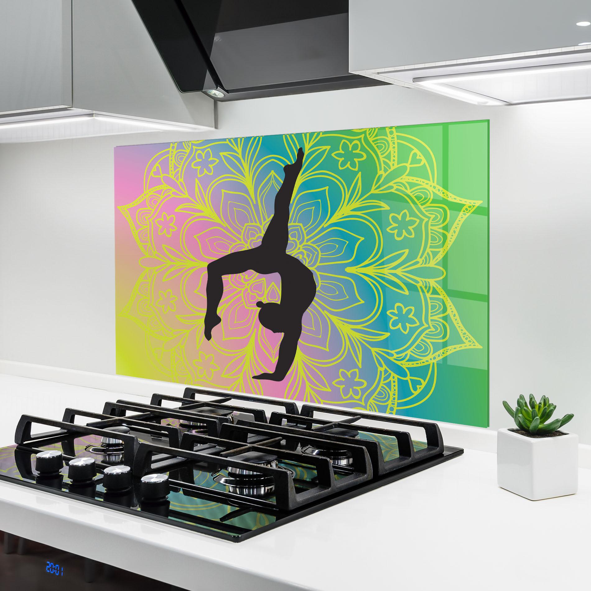 Konyhai üveg hátfal Peace Yoga 02 mockup 6