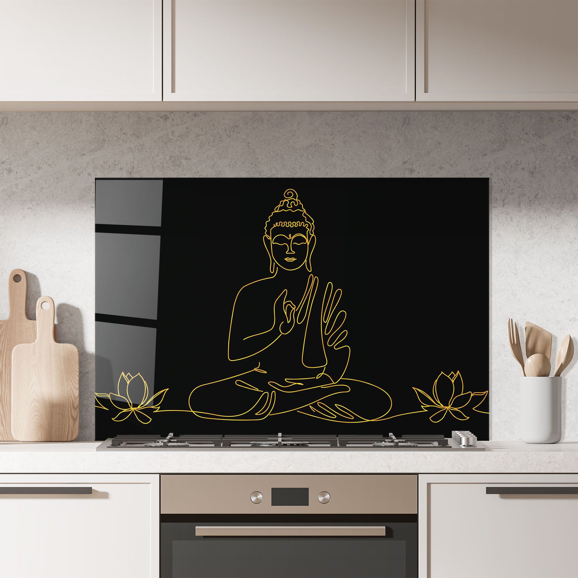 Buddha Gold Line mockup 7