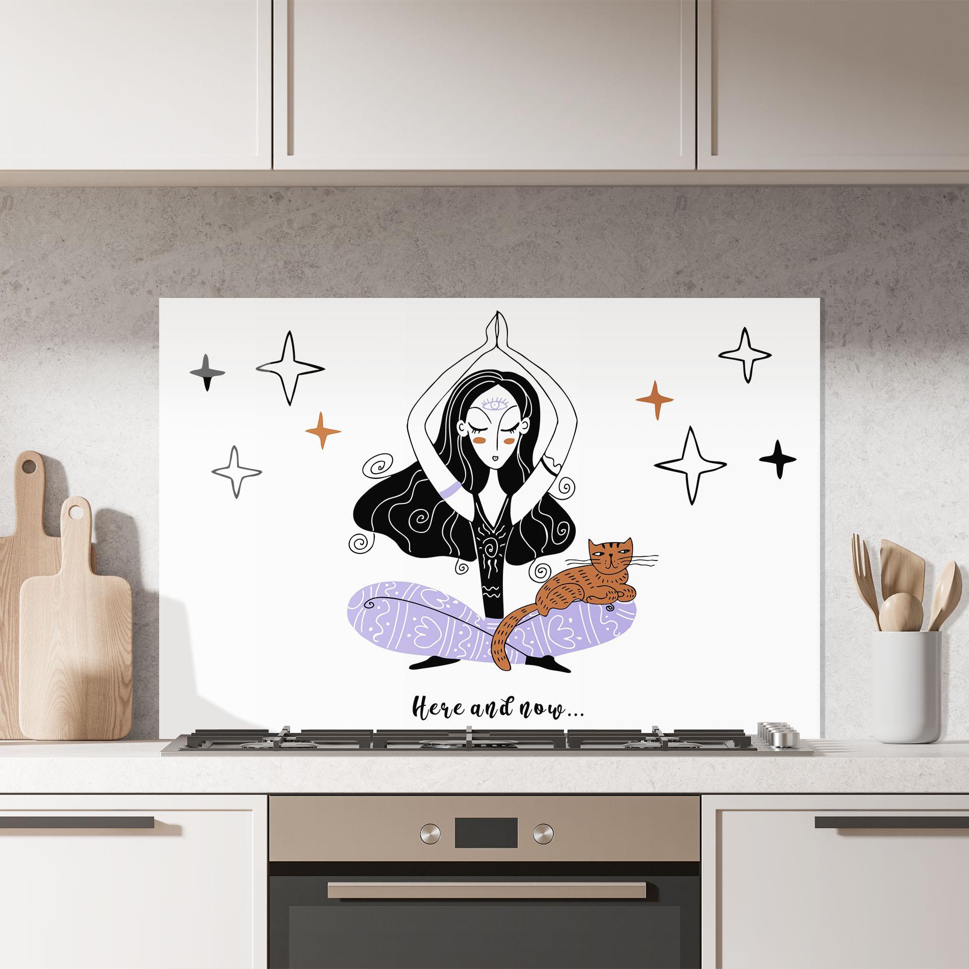 Konyhai üveg hátfal Here And Now mockup 7