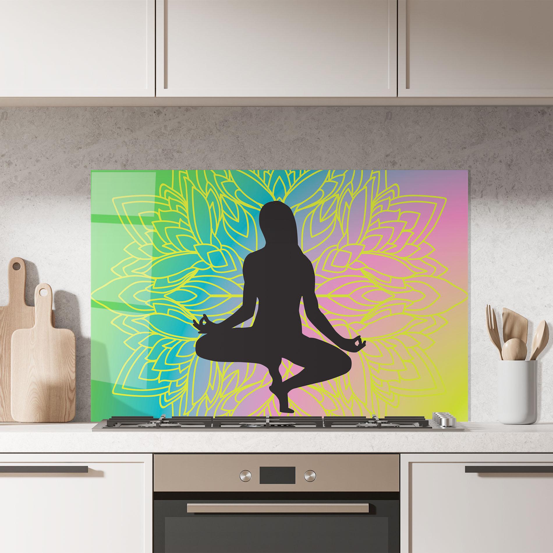 Konyhai üveg hátfal Peace Yoga 01 mockup 7