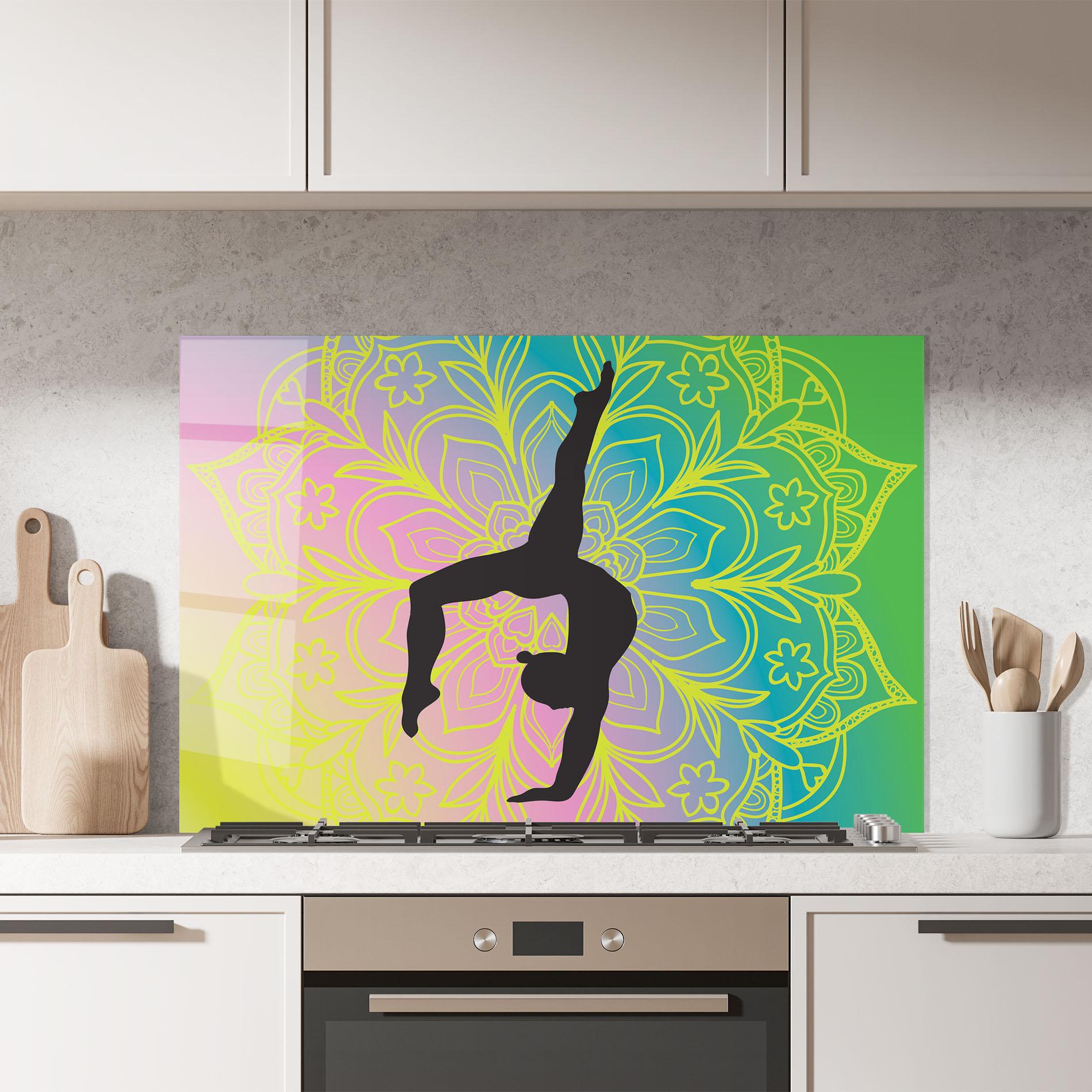 Konyhai üveg hátfal Peace Yoga 02 mockup 7