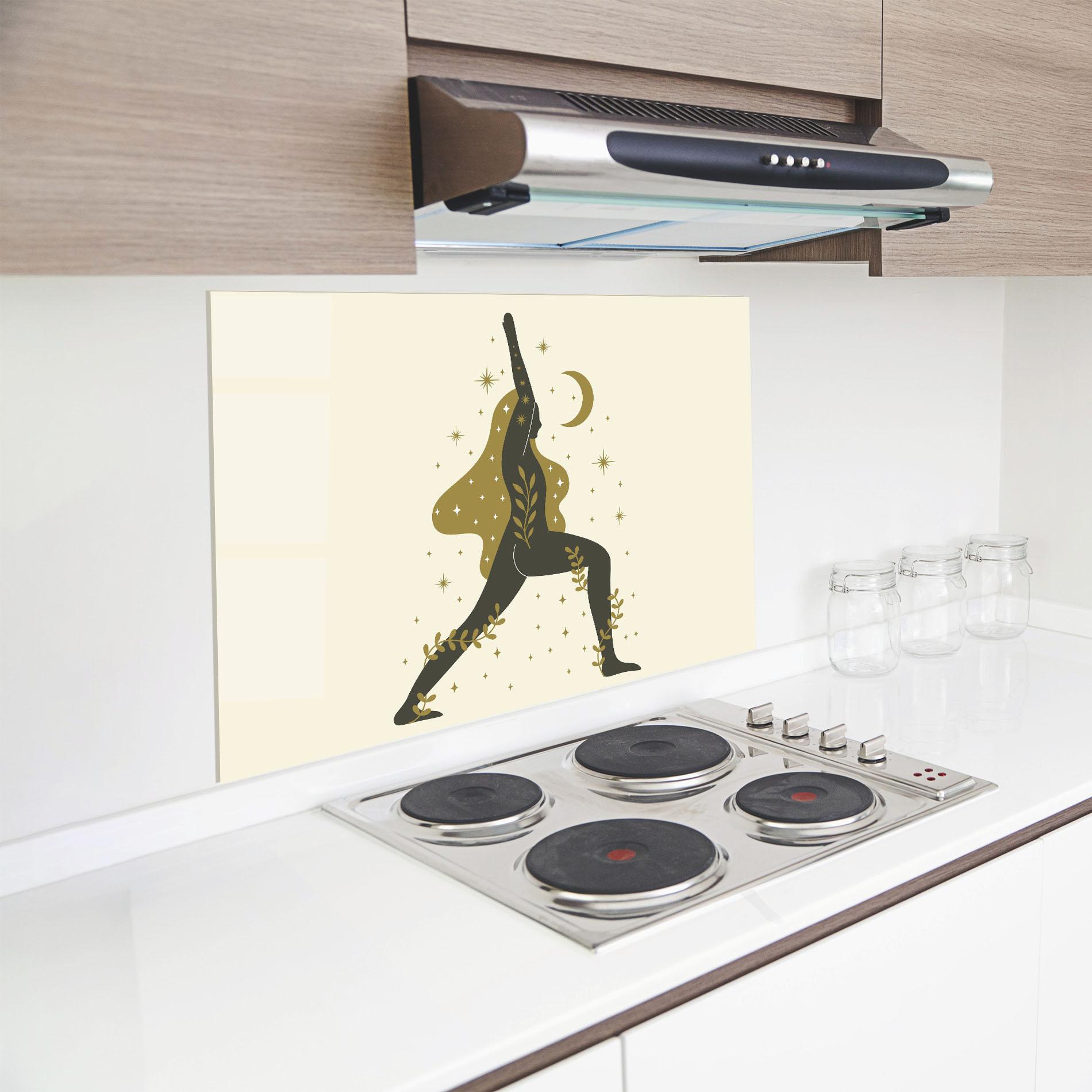 Konyhai üveg hátfal Chandrasana mockup 8