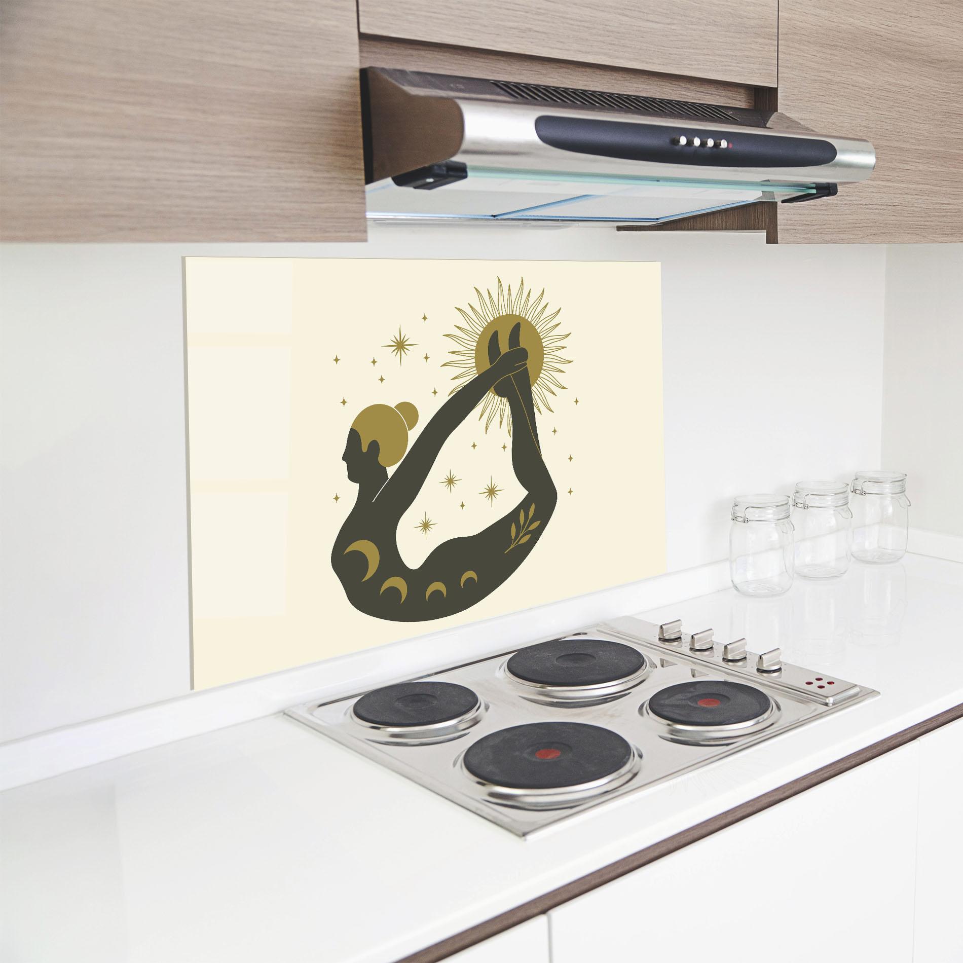 Konyhai üveg hátfal Dhanurasana mockup 8