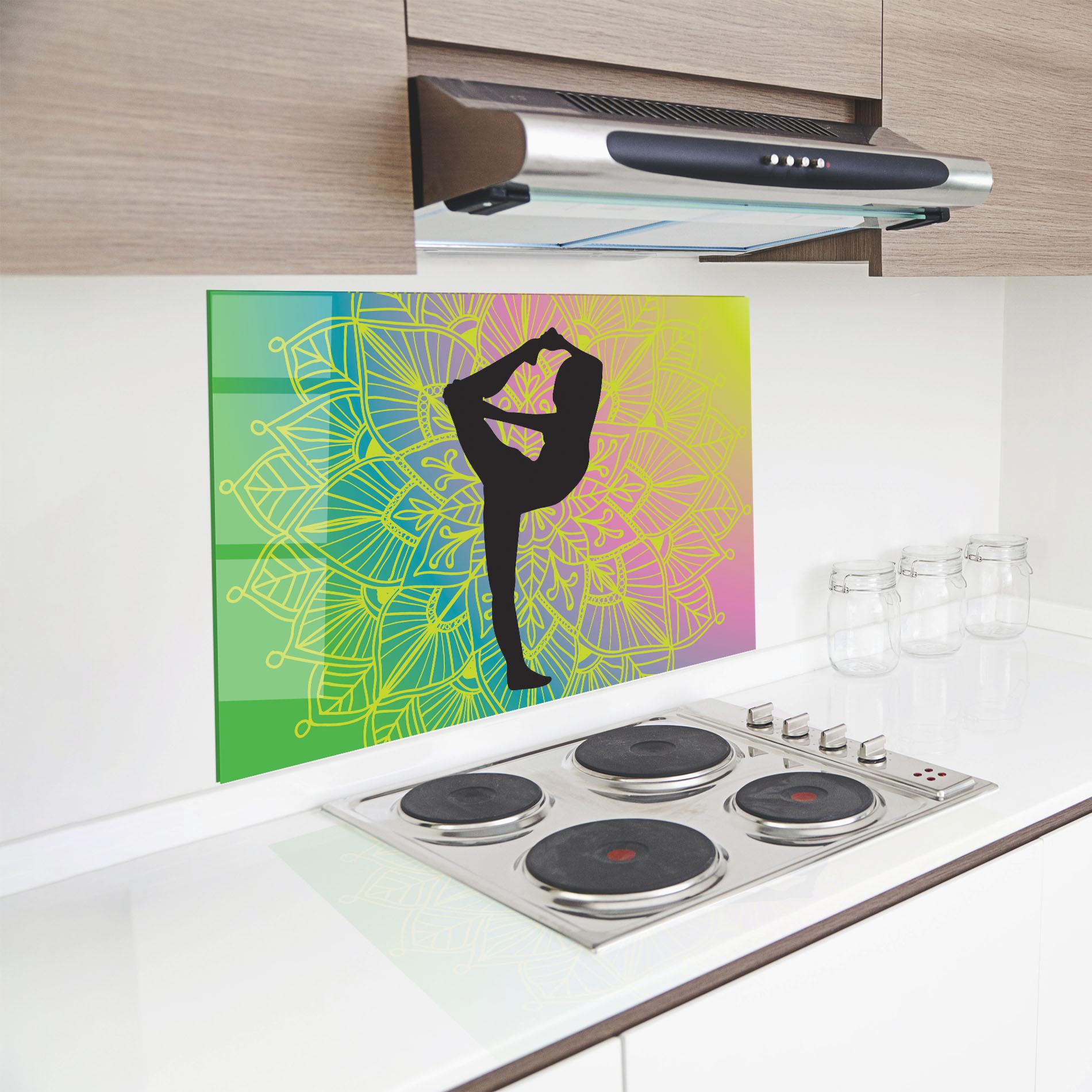 Konyhai üveg hátfal Peace Yoga 03 mockup 8
