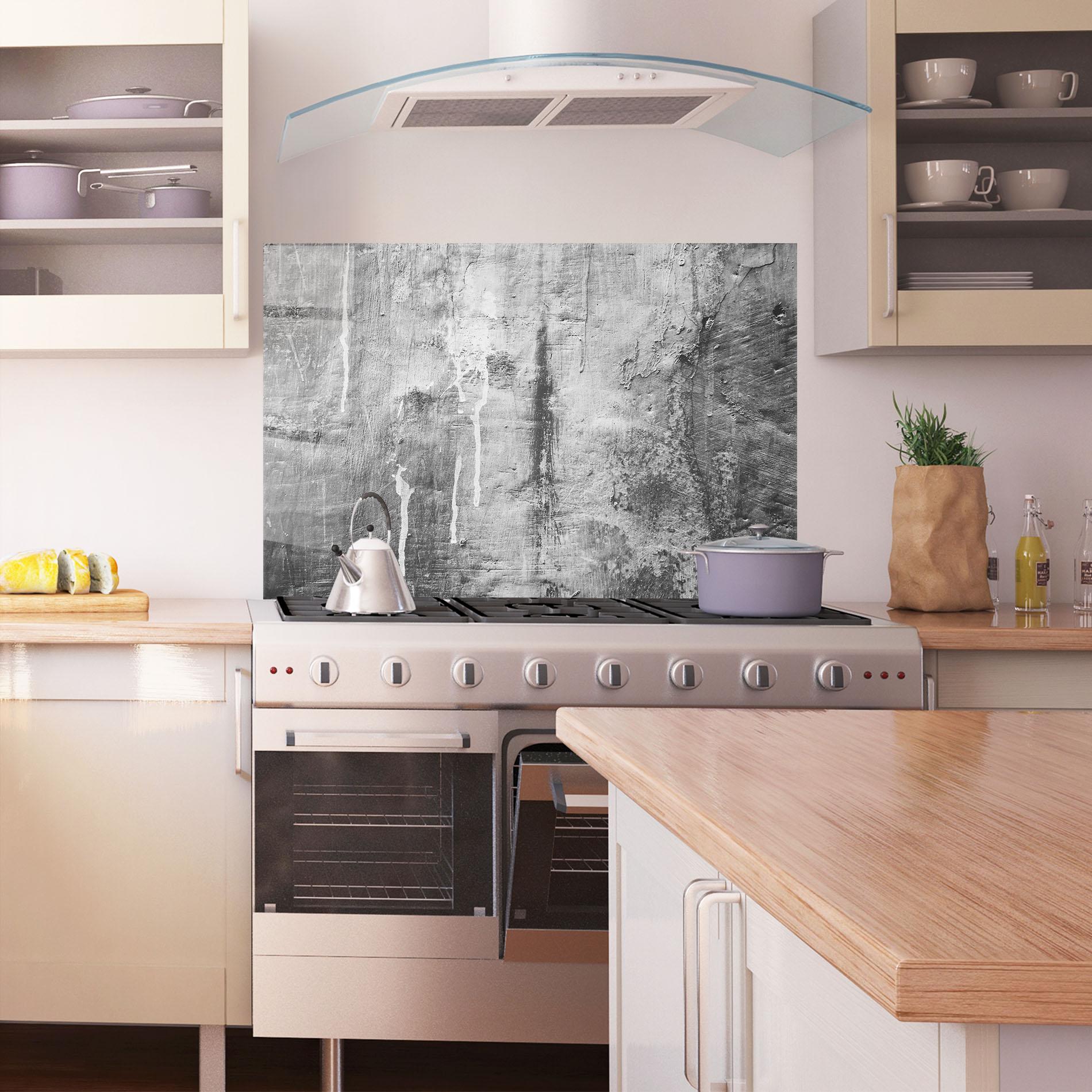 Konyhai üveg hátfal Cement Architecture mockup 1