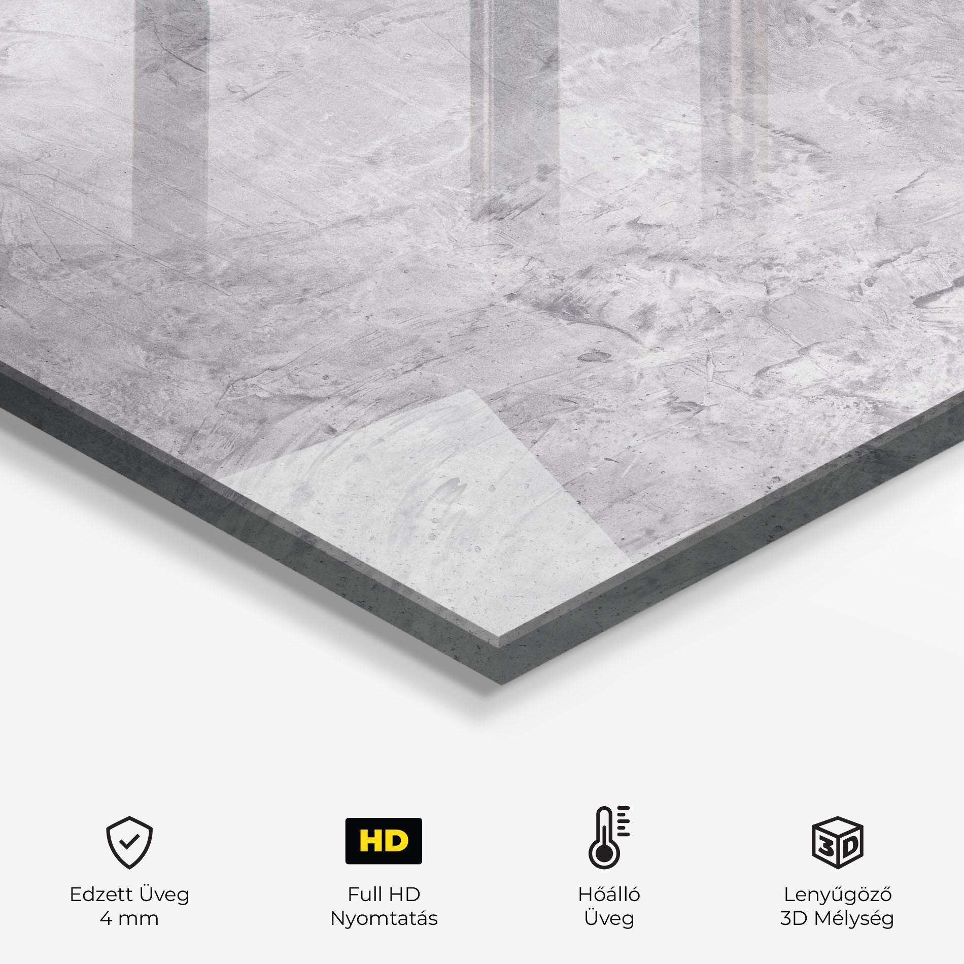 Konyhai üveg hátfal Abstract Grey Wall mockup 2
