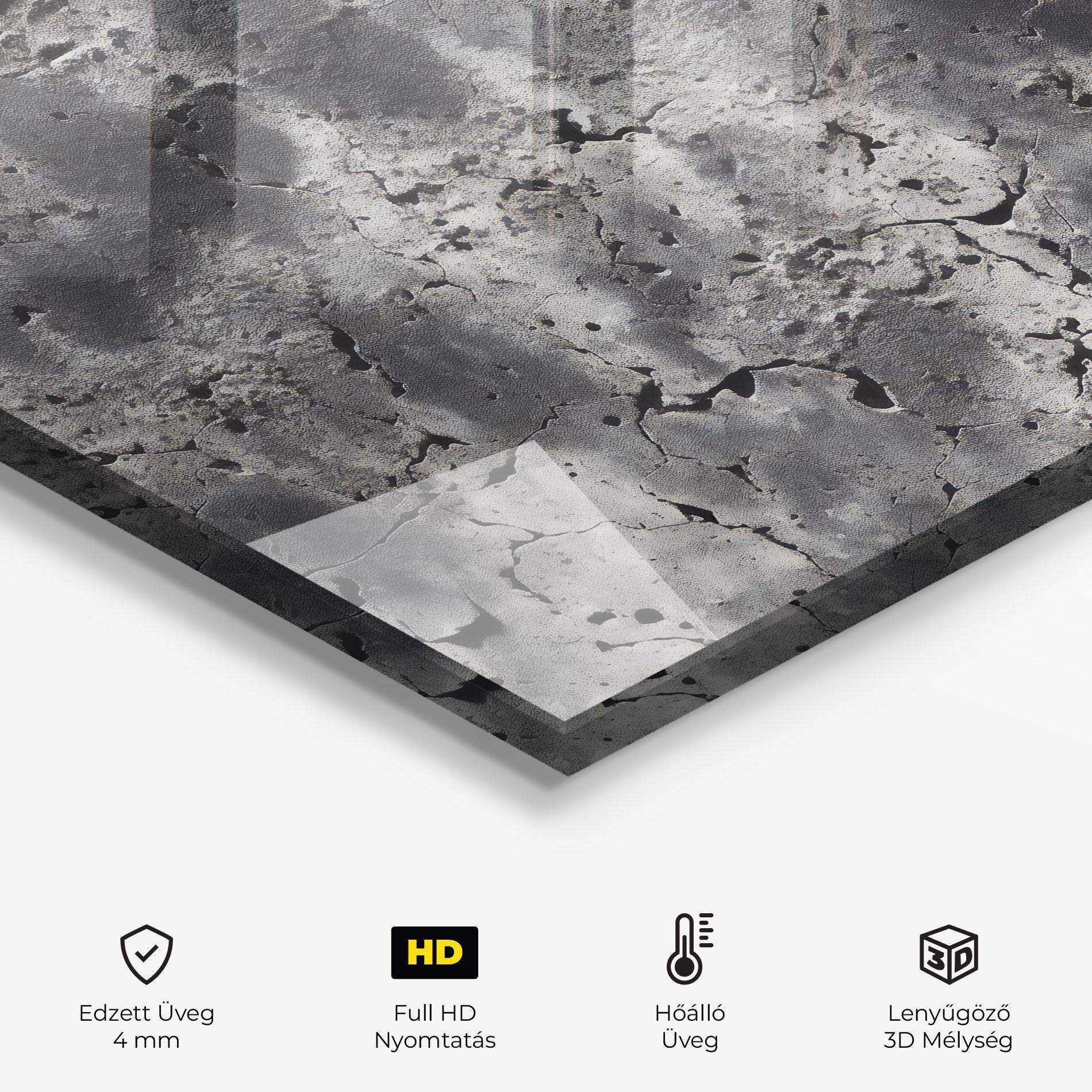 Konyhai üveg hátfal Abstract Texture Concrete mockup 2