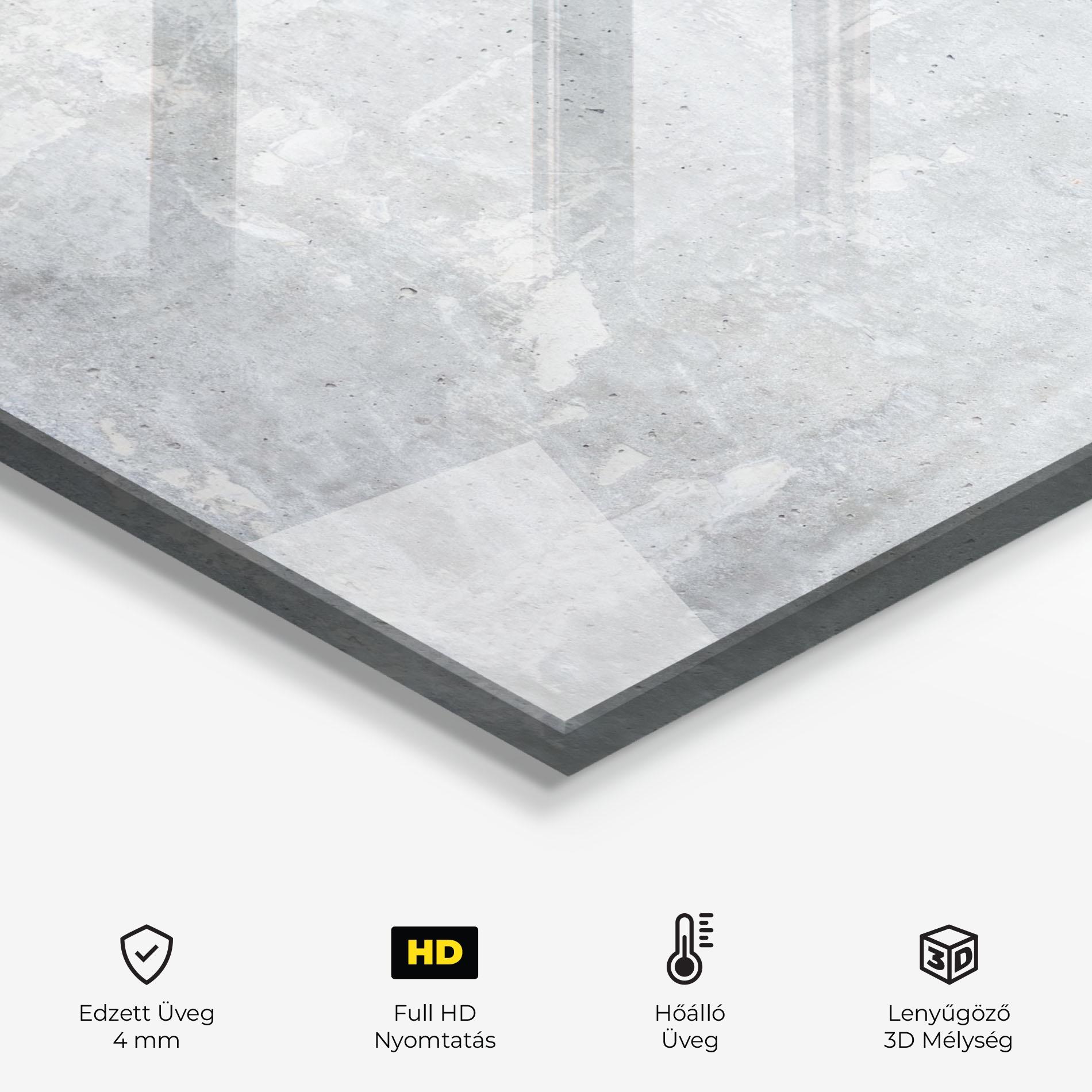 Konyhai üveg hátfal Bright Ciment Texture mockup 2