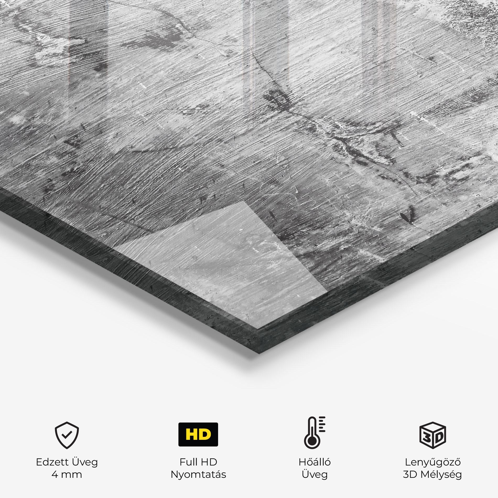 Konyhai üveg hátfal Cement Surface mockup 2