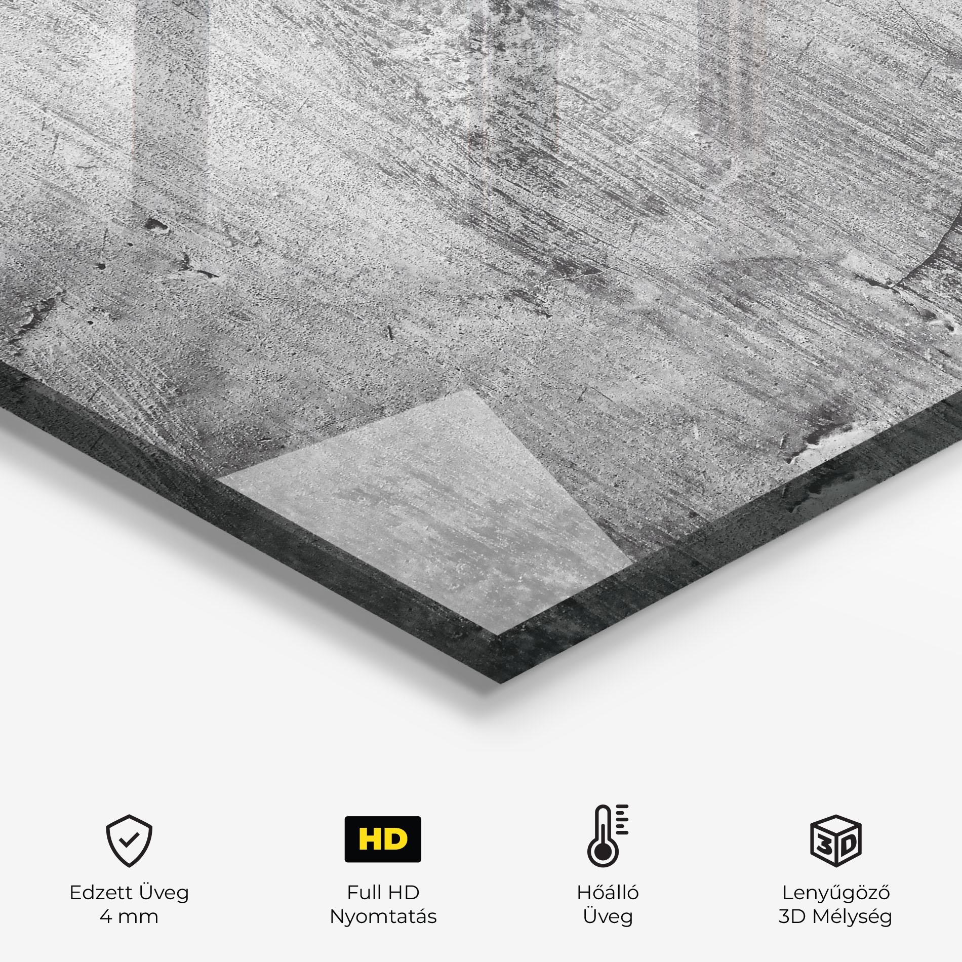 Konyhai üveg hátfal Detail Cement mockup 2