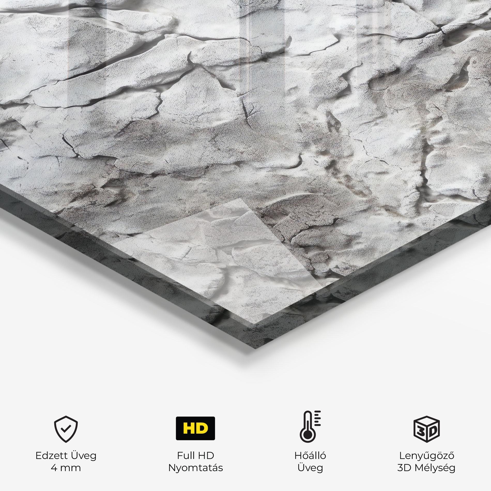 Konyhai üveg hátfal Texture Gray Stone Wall mockup 2
