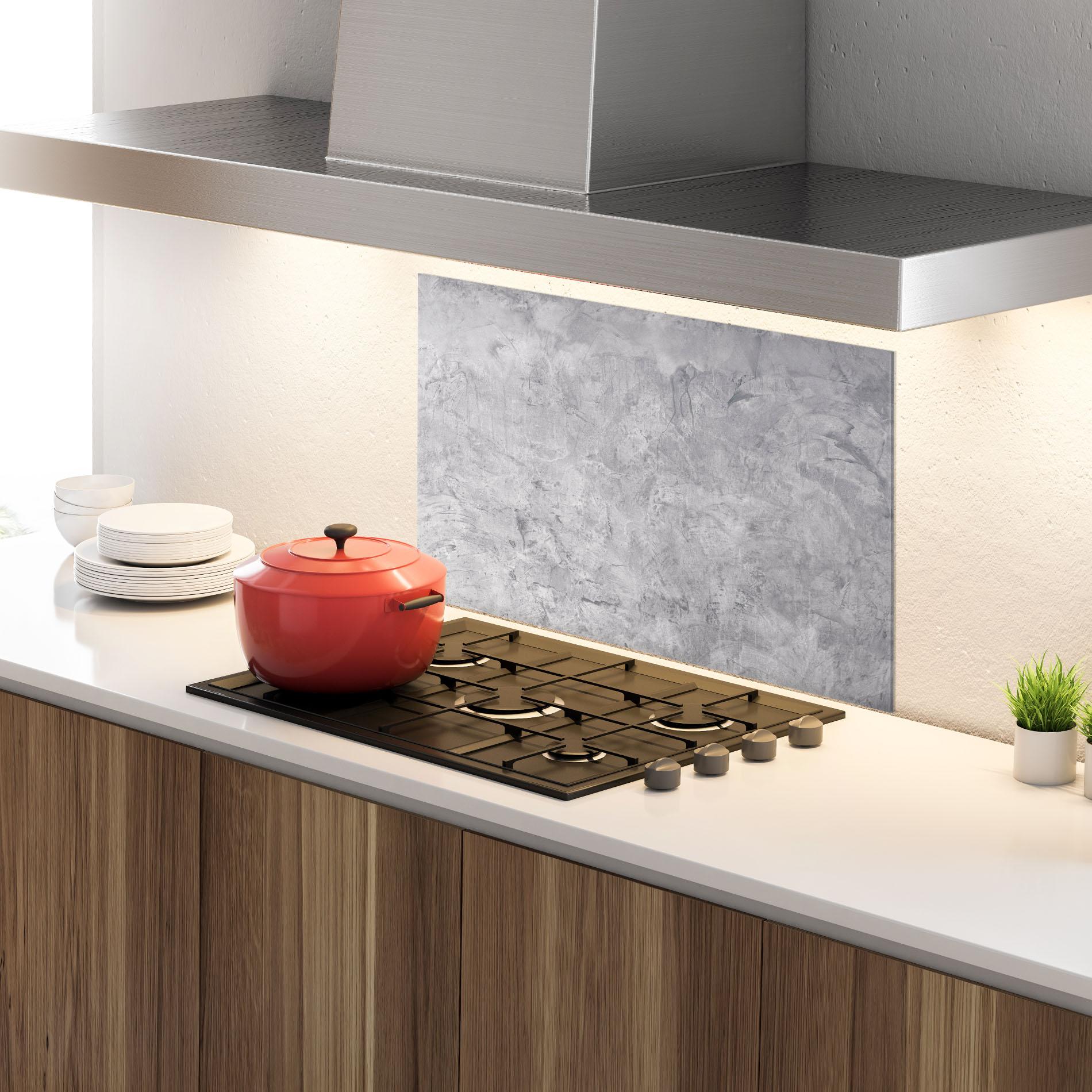 Konyhai üveg hátfal Abstract Grey Wall mockup 4