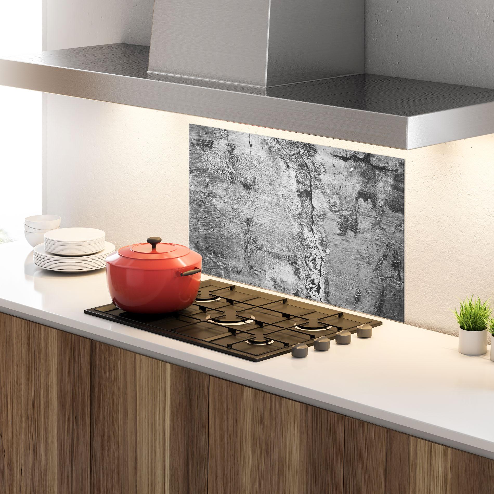 Konyhai üveg hátfal Cement Surface mockup 4